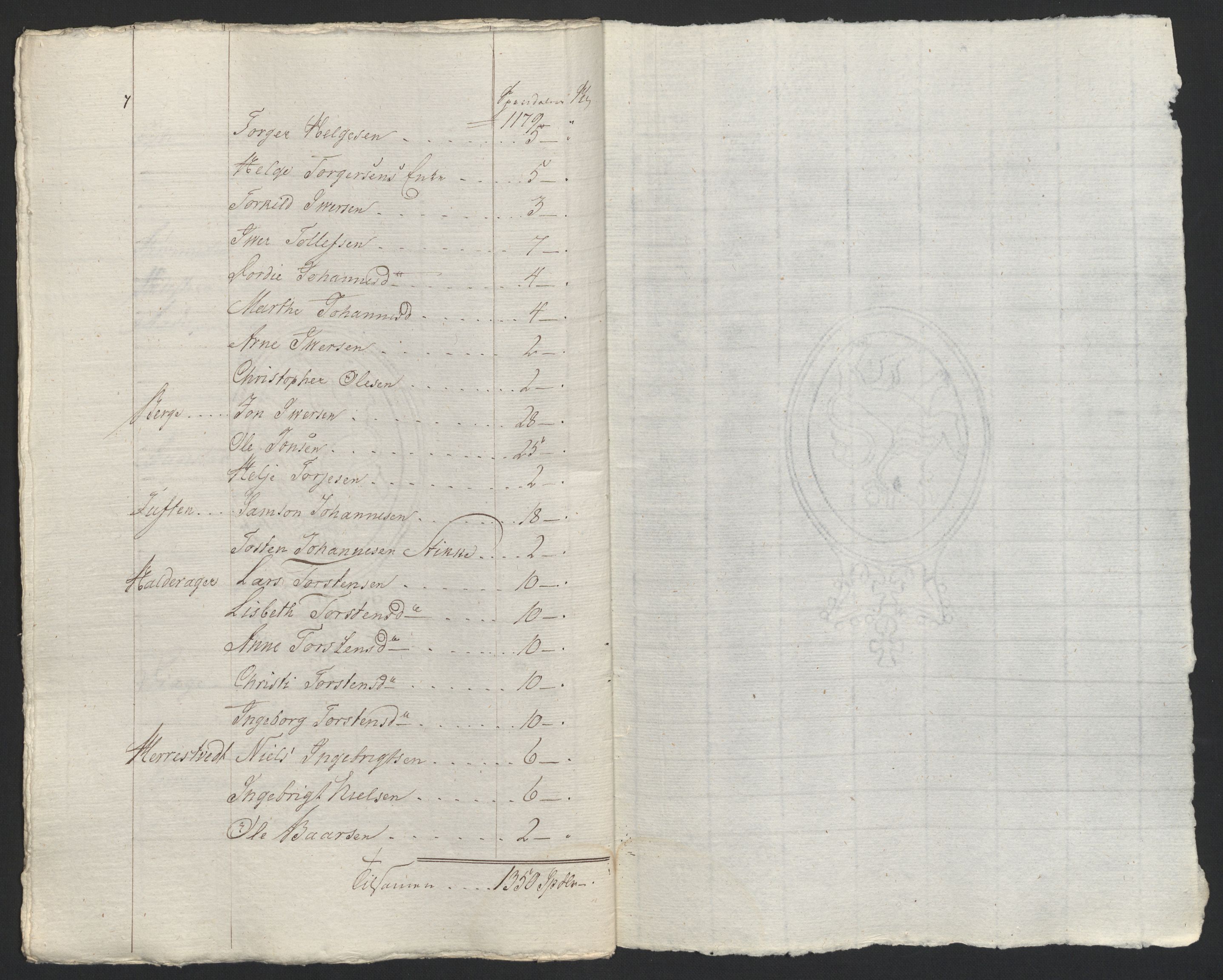 Sølvskatten 1816, NOBA/SOLVSKATTEN/A/L0038: Bind 39b: Sunnhordland og Hardanger fogderi, 1816, p. 170
