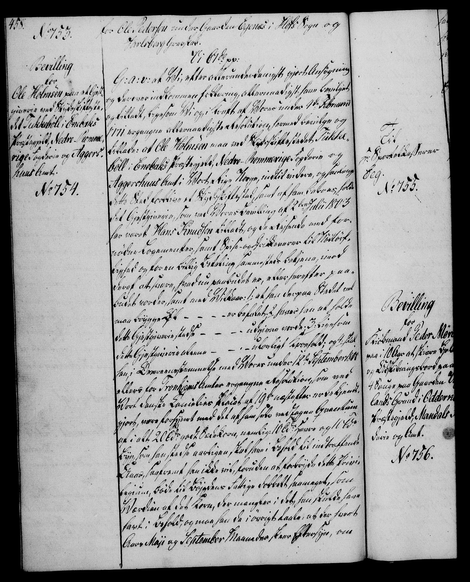 Rentekammeret, Kammerkanselliet, RA/EA-3111/G/Gg/Gga/L0018: Norsk ekspedisjonsprotokoll med register (merket RK 53.18), 1804-1806, p. 458