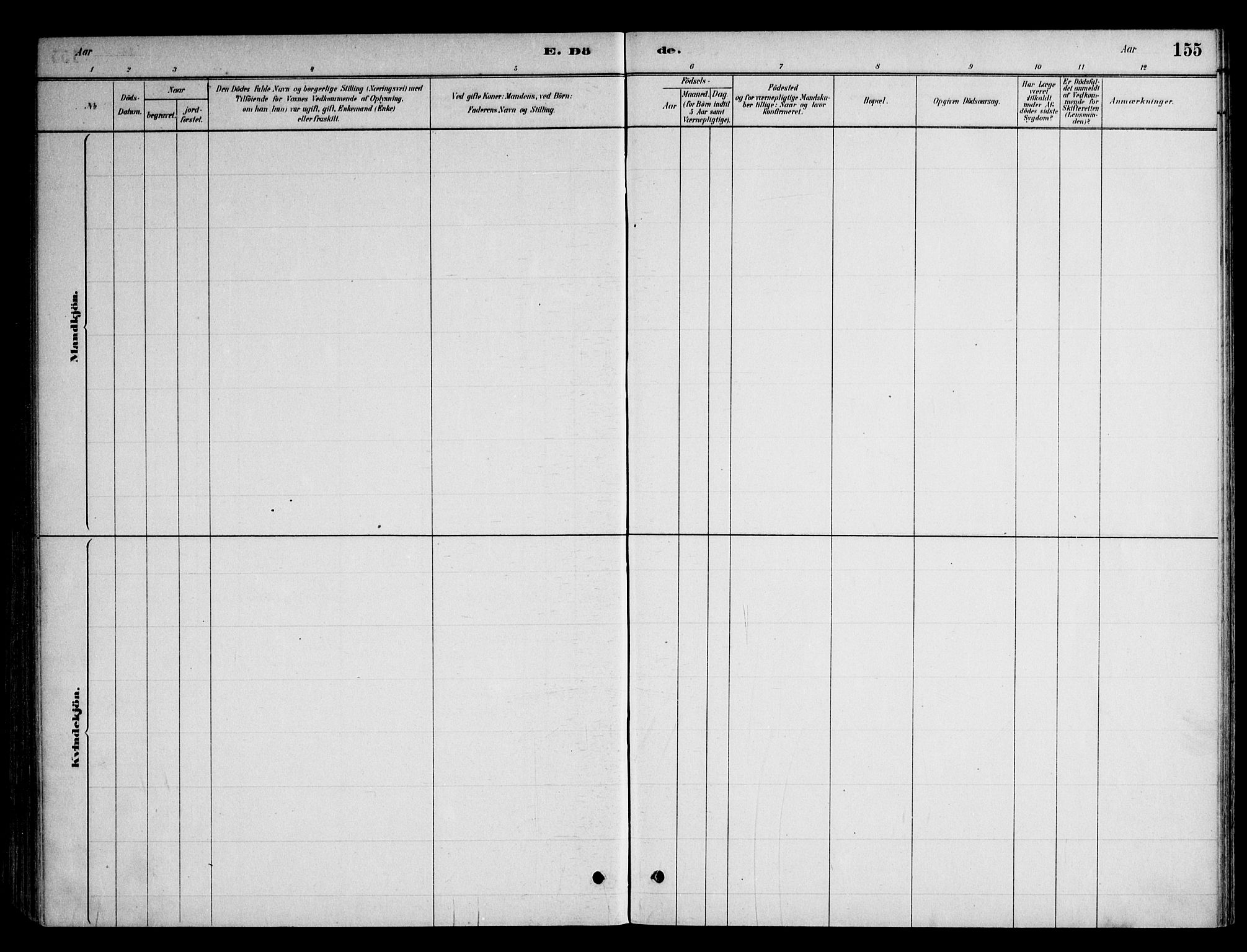 Nittedal prestekontor Kirkebøker, AV/SAO-A-10365a/F/Fb/L0001: Parish register (official) no. II 1, 1879-1901, p. 155