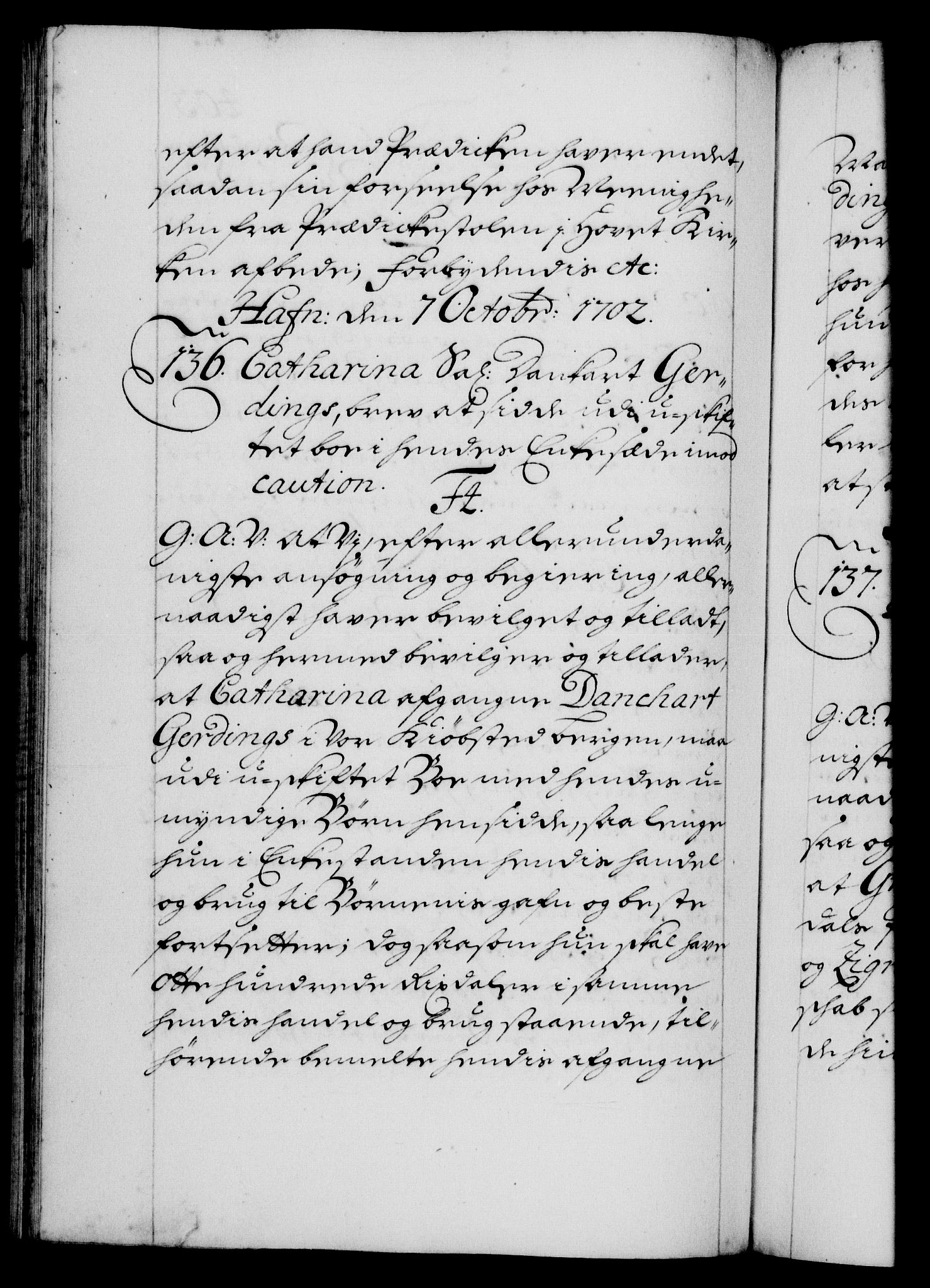 Danske Kanselli 1572-1799, AV/RA-EA-3023/F/Fc/Fca/Fcaa/L0018: Norske registre, 1699-1703, p. 403b