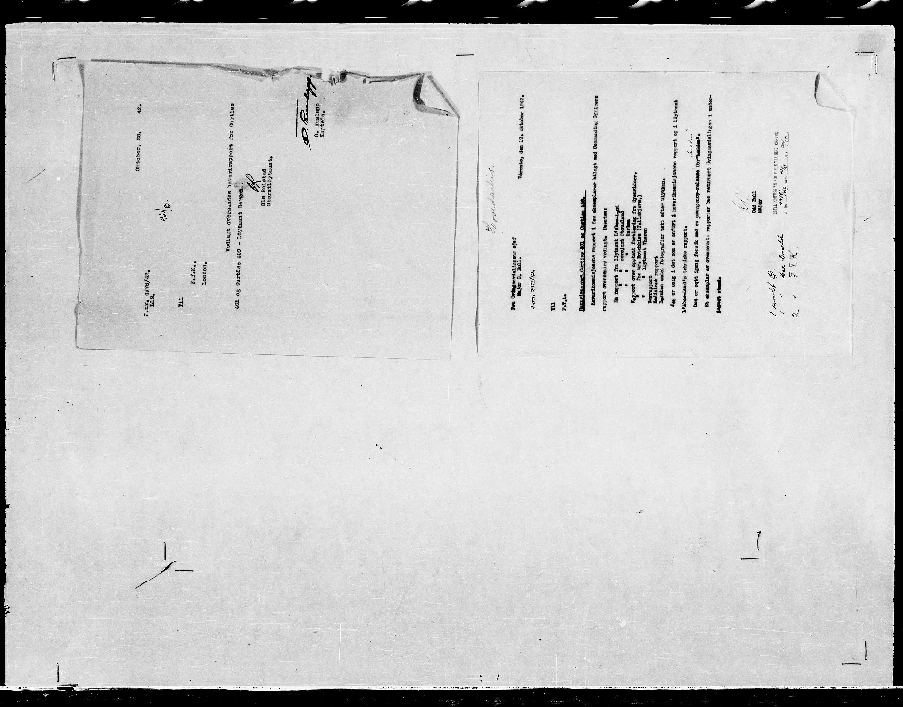 Forsvaret, Flyvåpnenes treningsleir 1940-1945, RA/RAFA-3974/V/L0073: Ekspedisjonskontoret., 1940-1945