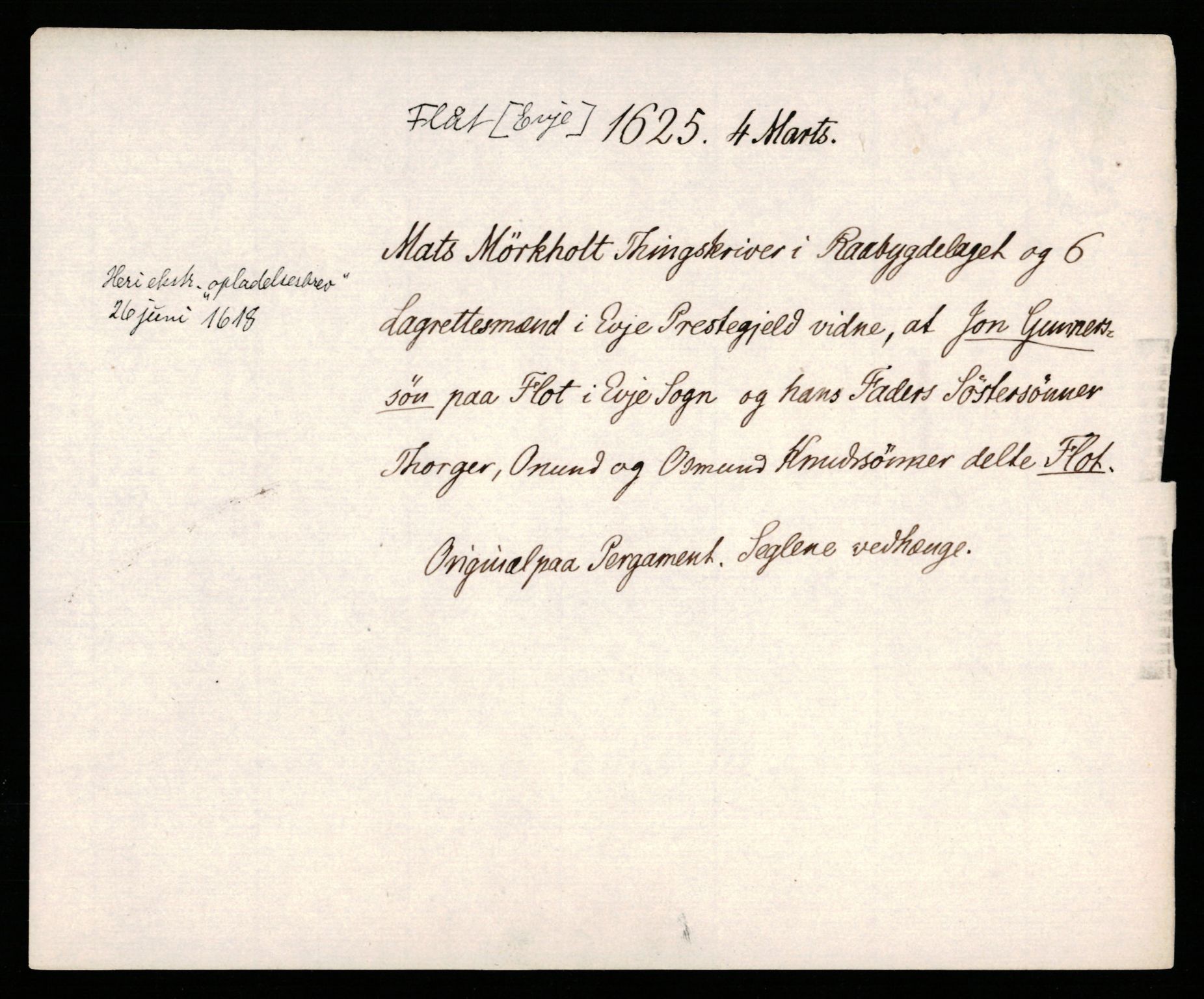 Riksarkivets diplomsamling, AV/RA-EA-5965/F35/F35b/L0007: Riksarkivets diplomer, seddelregister, 1625-1634, p. 3