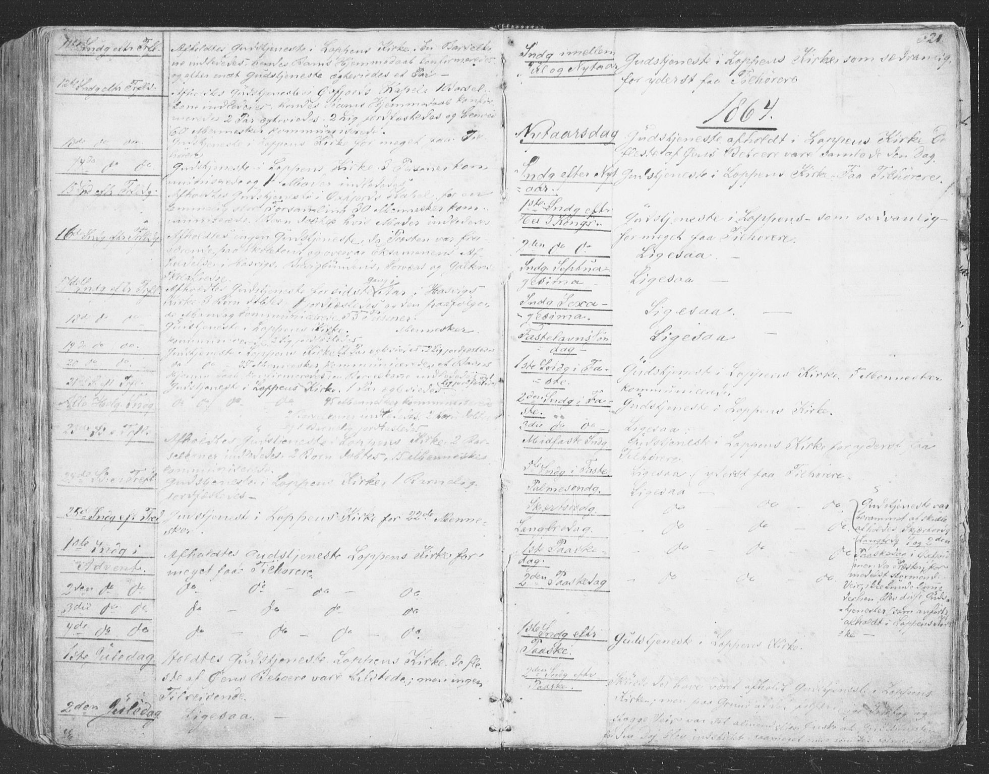 Loppa sokneprestkontor, SATØ/S-1339/H/Ha/L0004kirke: Parish register (official) no. 4, 1849-1868, p. 321