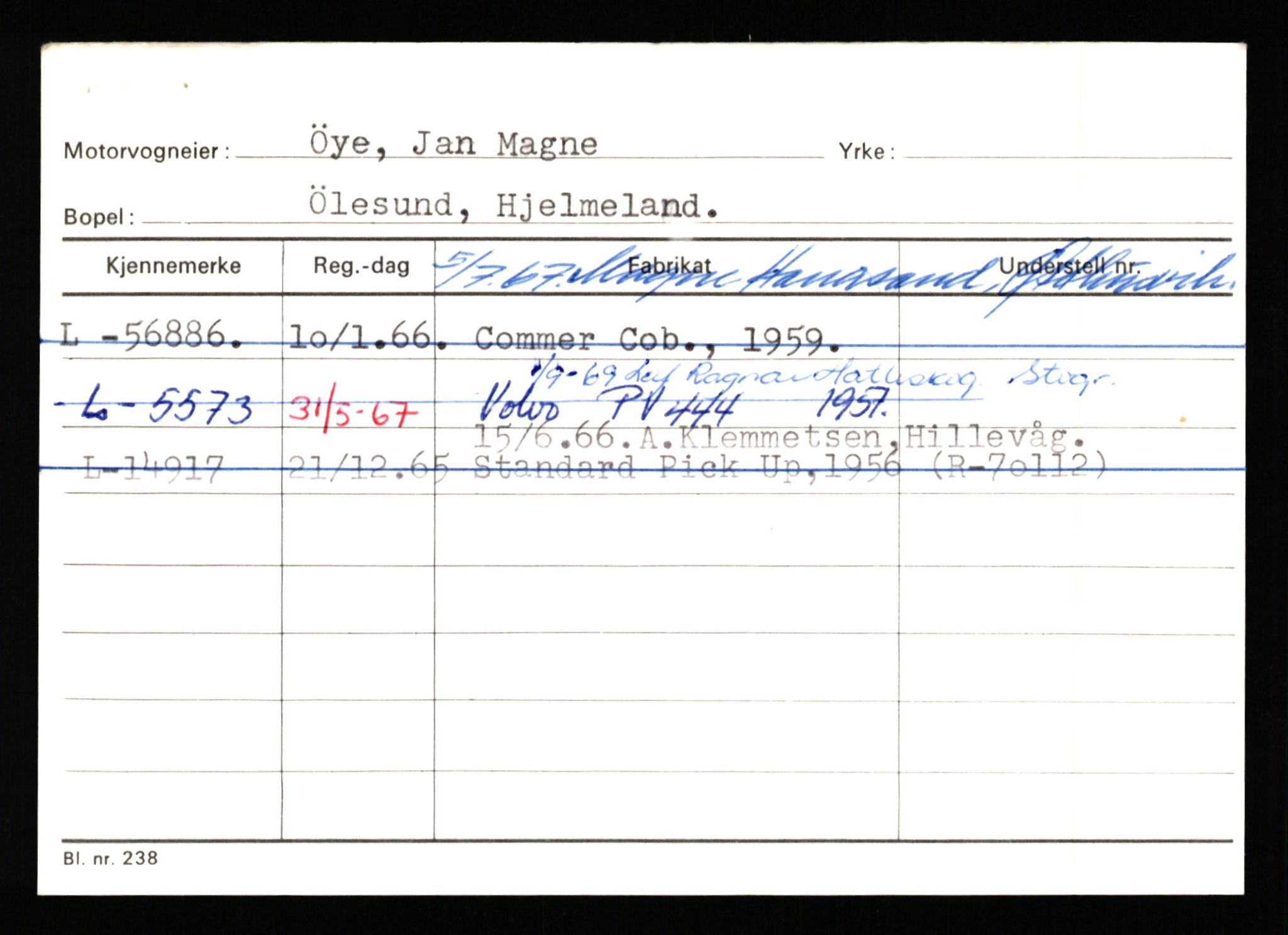 Stavanger trafikkstasjon, AV/SAST-A-101942/0/H/L0044: Øksna - Åmo, 1930-1971, p. 1930