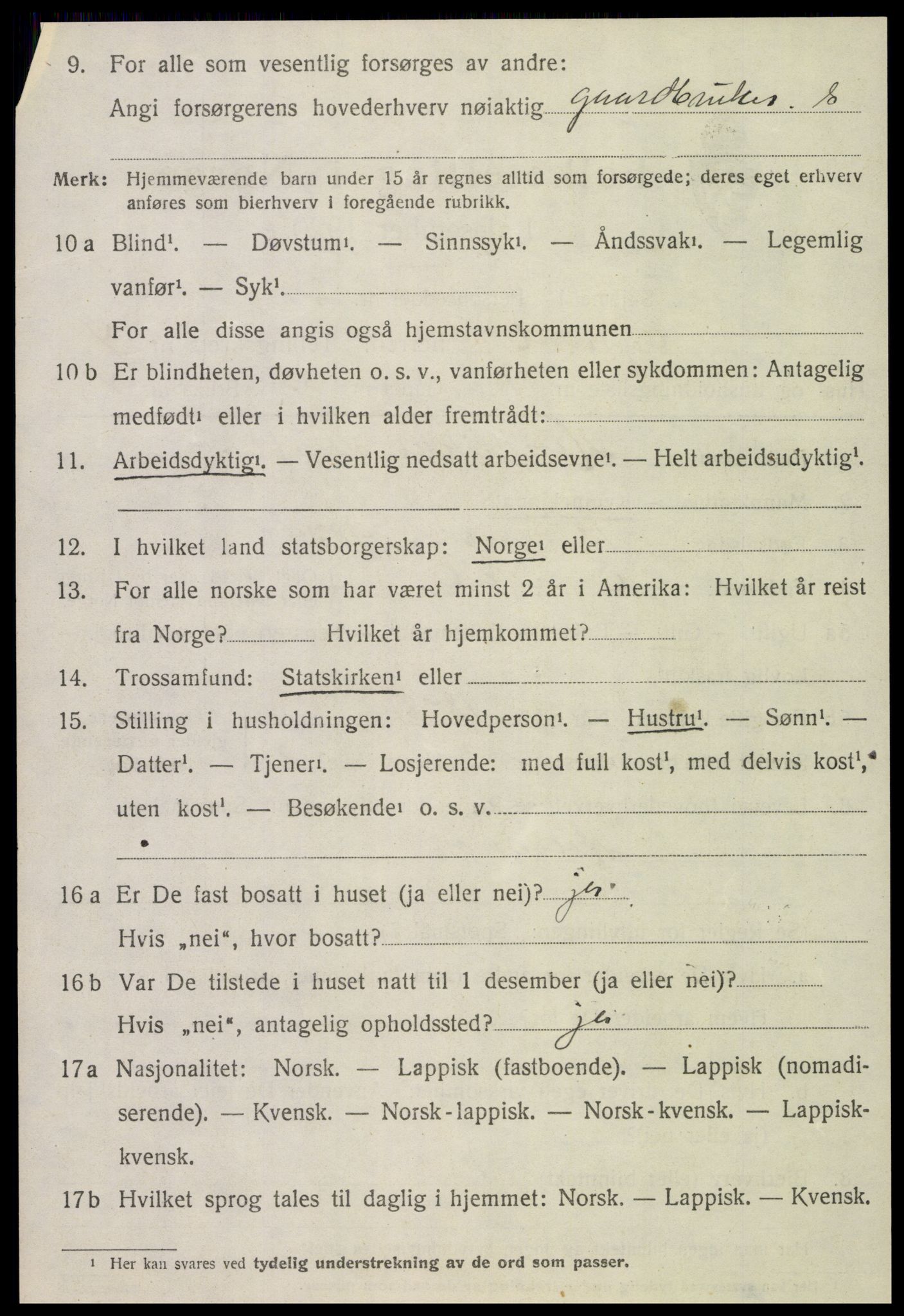 SAT, 1920 census for Ogndal, 1920, p. 1372