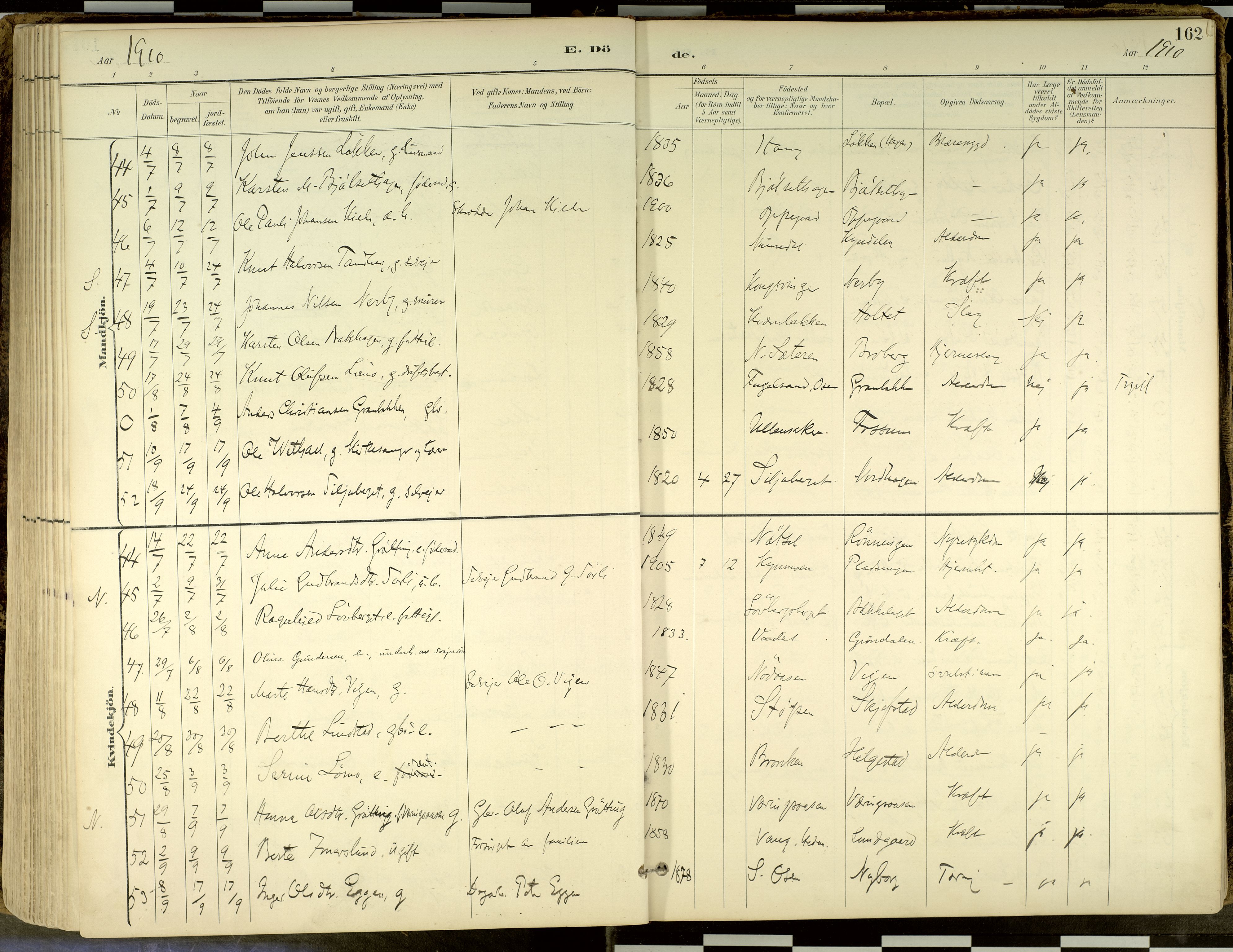 Elverum prestekontor, AV/SAH-PREST-044/H/Ha/Haa/L0018: Parish register (official) no. 18, 1894-1914, p. 162