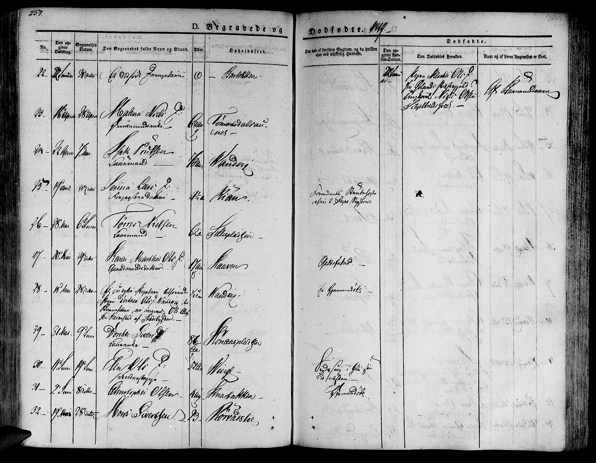 Ministerialprotokoller, klokkerbøker og fødselsregistre - Nord-Trøndelag, AV/SAT-A-1458/701/L0006: Parish register (official) no. 701A06, 1825-1841, p. 253