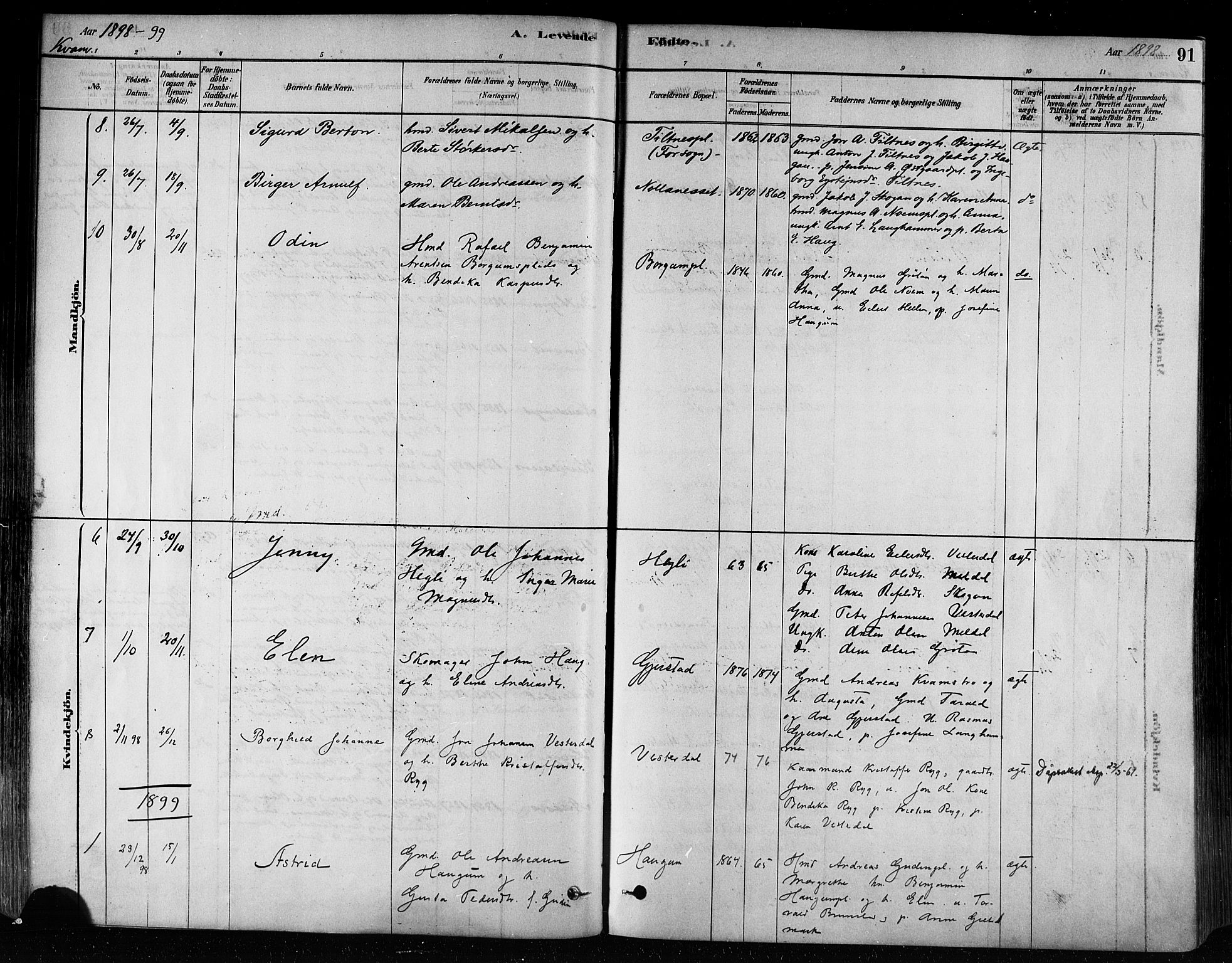 Ministerialprotokoller, klokkerbøker og fødselsregistre - Nord-Trøndelag, AV/SAT-A-1458/746/L0449: Parish register (official) no. 746A07 /2, 1878-1899, p. 91