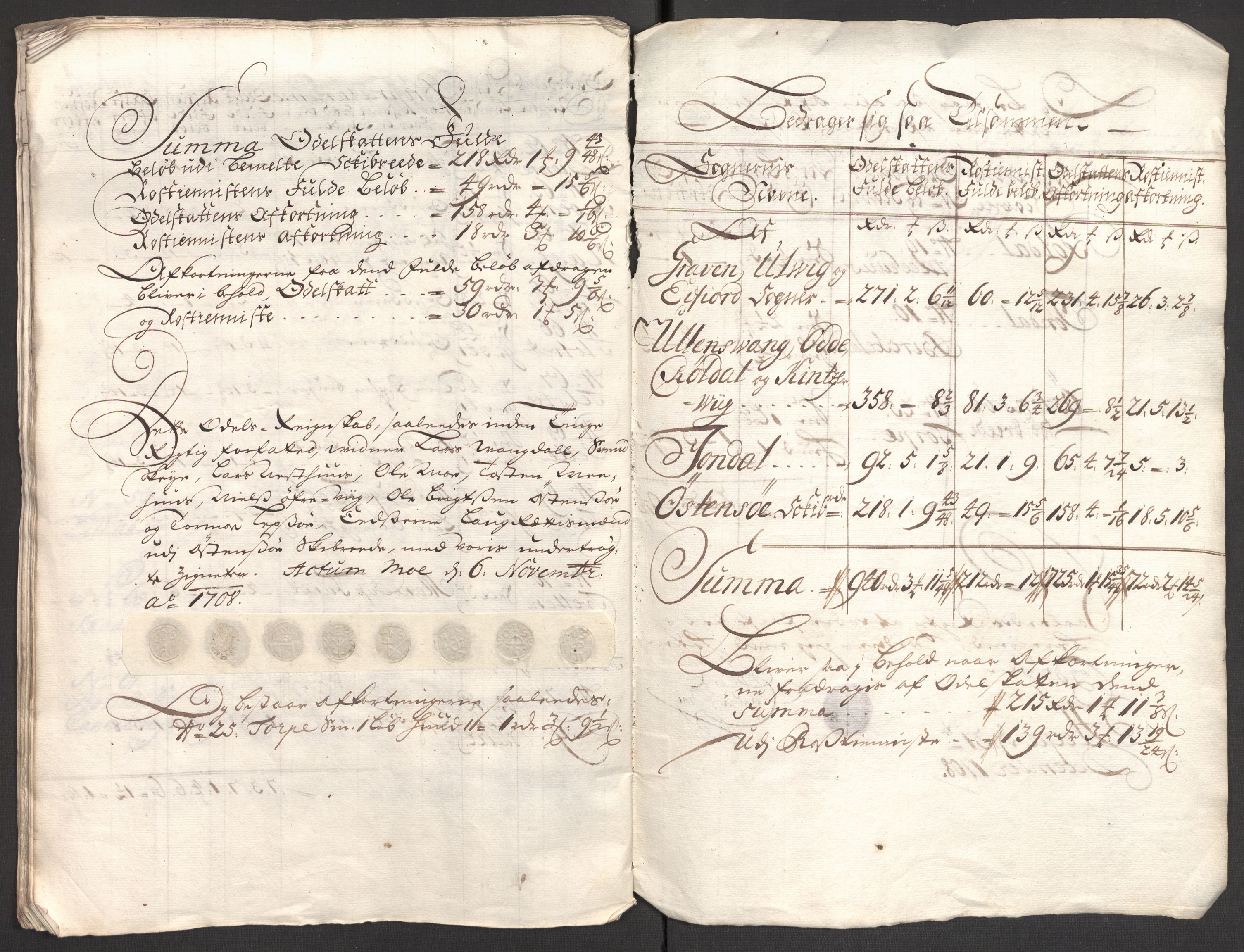 Rentekammeret inntil 1814, Reviderte regnskaper, Fogderegnskap, AV/RA-EA-4092/R48/L2985: Fogderegnskap Sunnhordland og Hardanger, 1708, p. 224