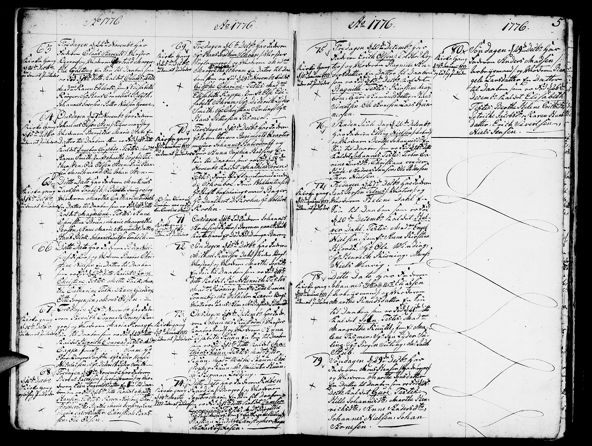 Nykirken Sokneprestembete, SAB/A-77101/H/Haa/L0005: Parish register (official) no. A 5, 1775-1808, p. 5