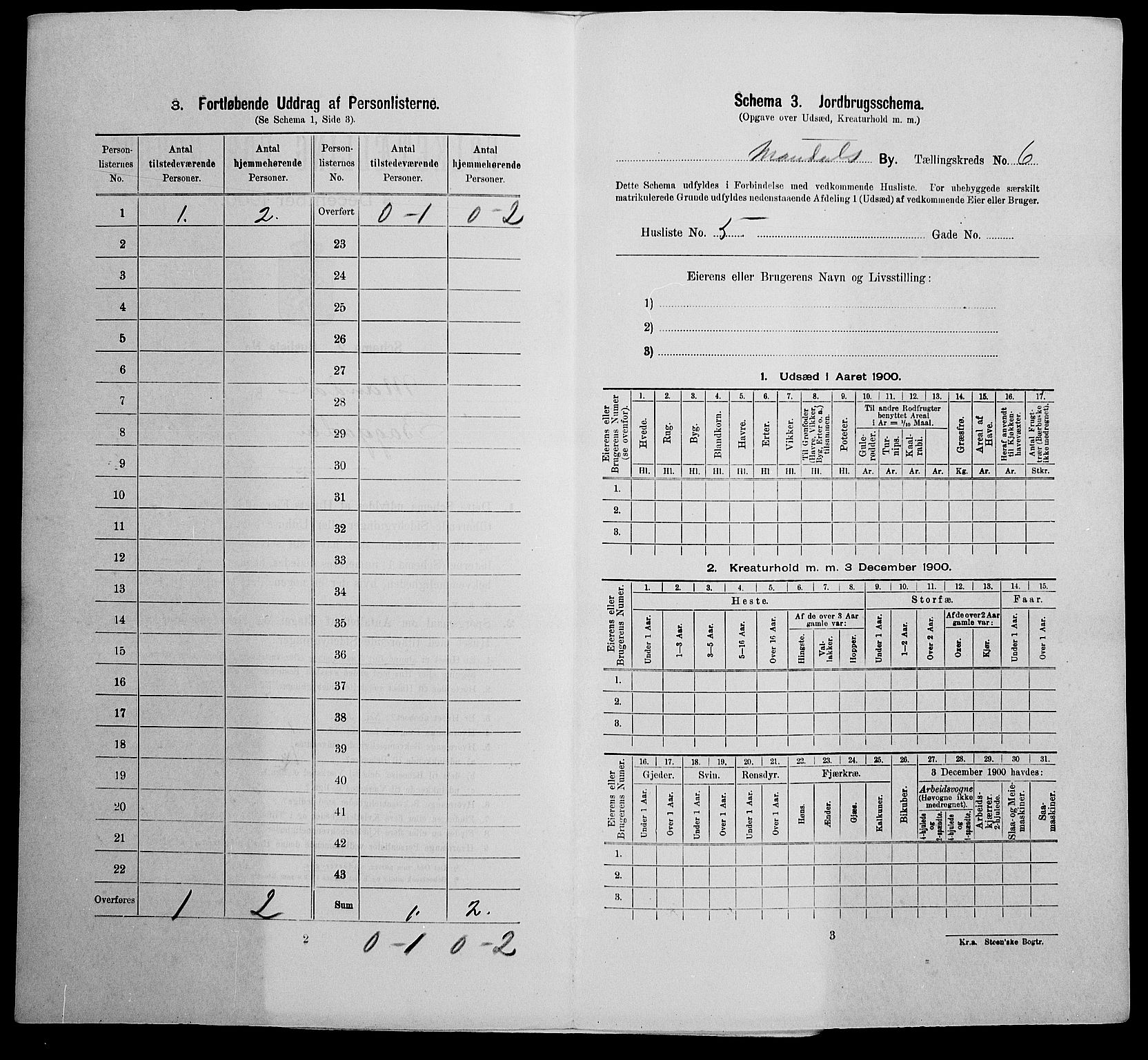 SAK, 1900 census for Mandal, 1900, p. 739