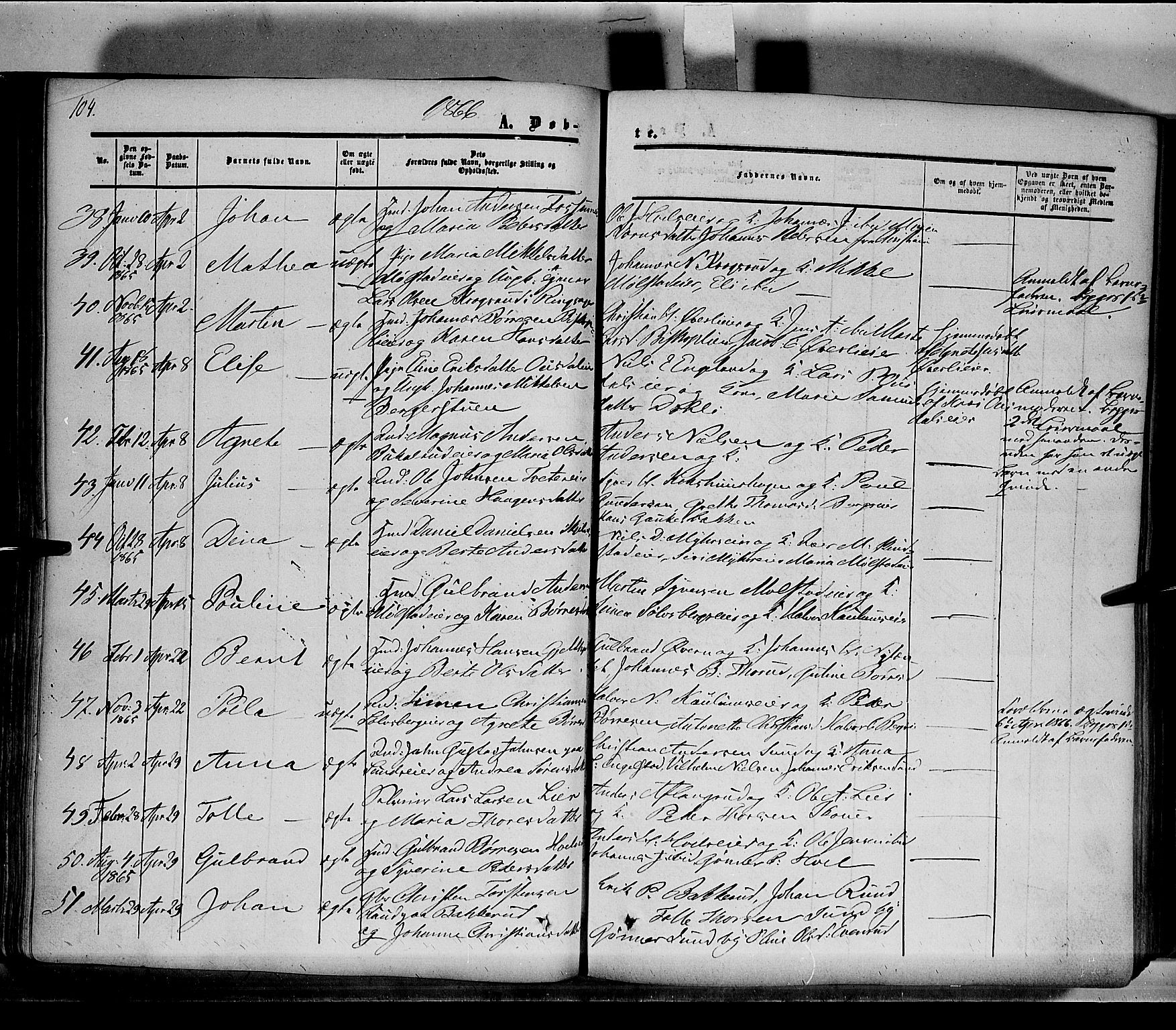 Nes prestekontor, Hedmark, AV/SAH-PREST-020/K/Ka/L0004: Parish register (official) no. 4, 1852-1886, p. 104