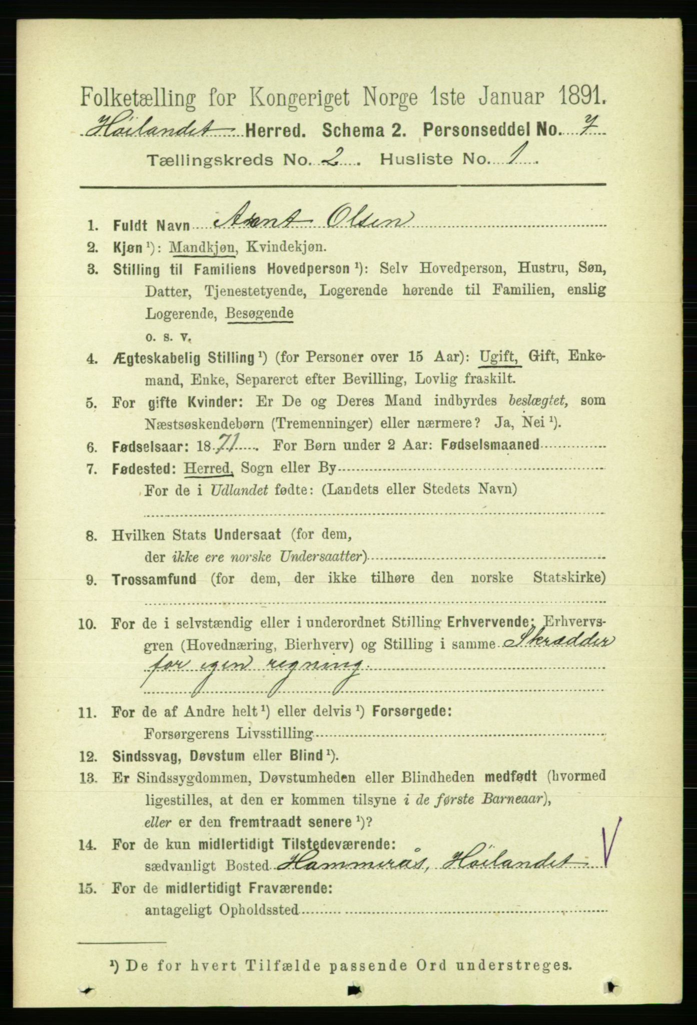 RA, 1891 census for 1651 Hølonda, 1891, p. 832