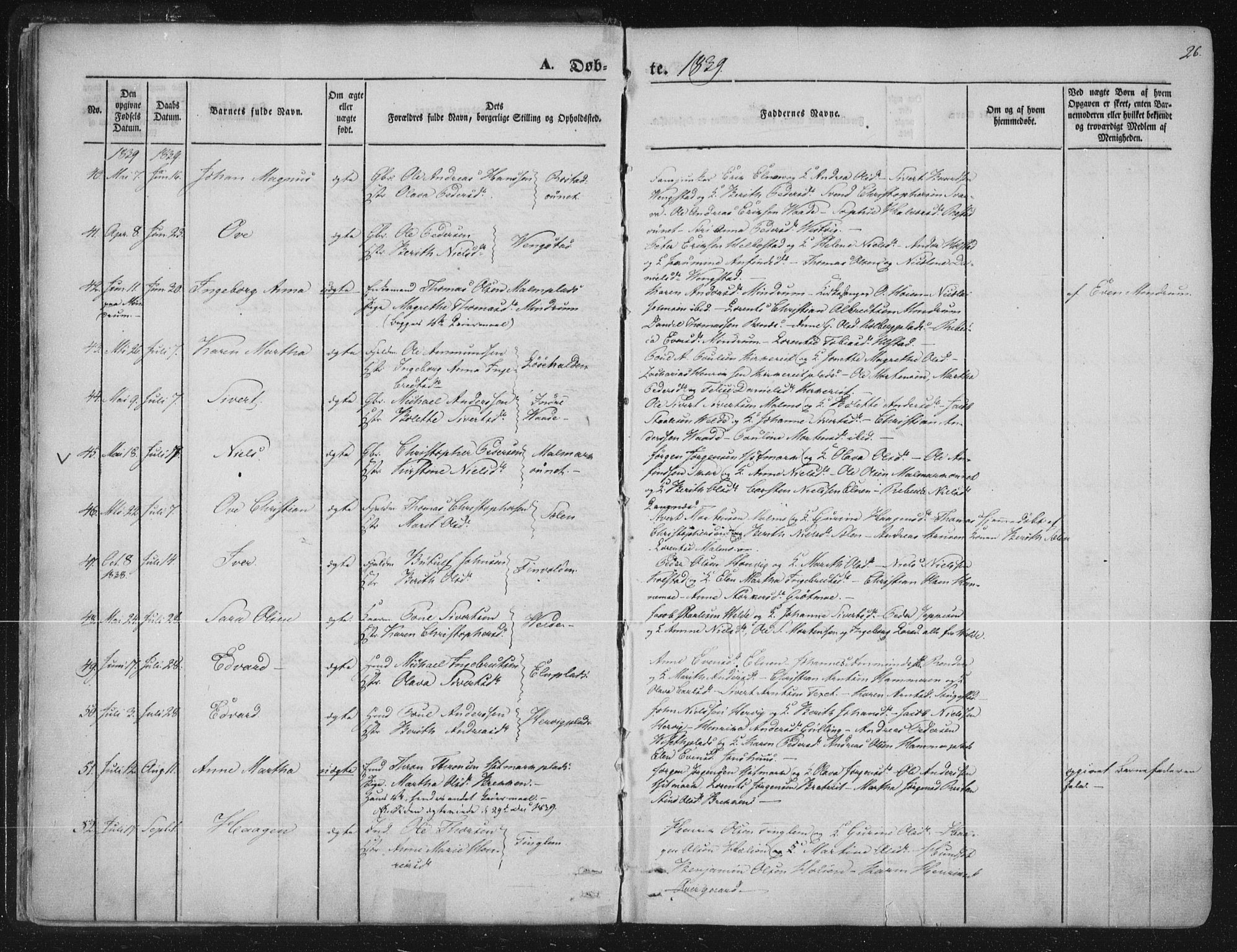 Ministerialprotokoller, klokkerbøker og fødselsregistre - Nord-Trøndelag, AV/SAT-A-1458/741/L0392: Parish register (official) no. 741A06, 1836-1848, p. 26