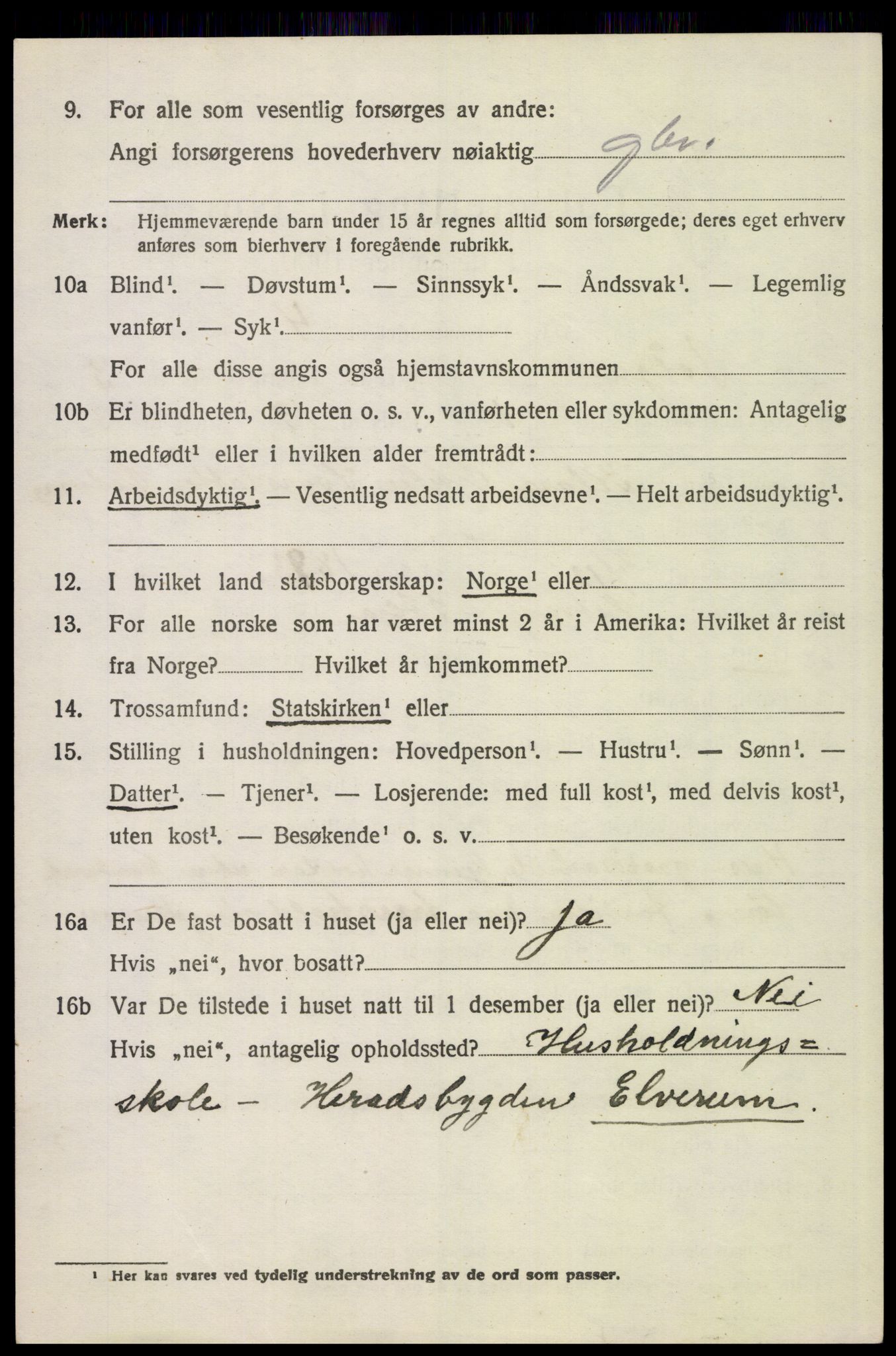 SAH, 1920 census for Tolga, 1920, p. 2230