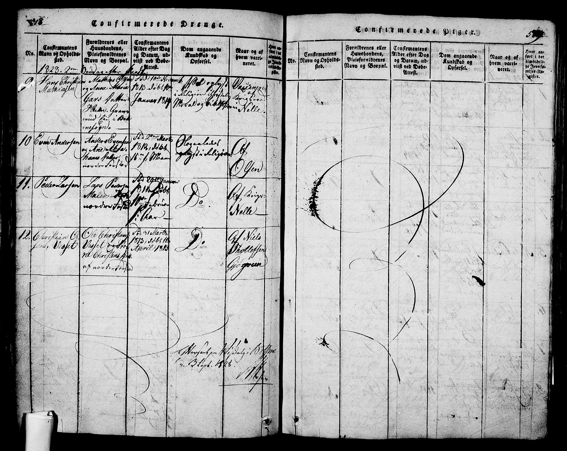 Holmestrand kirkebøker, SAKO/A-346/G/Ga/L0001: Parish register (copy) no. 1, 1814-1848, p. 518-519