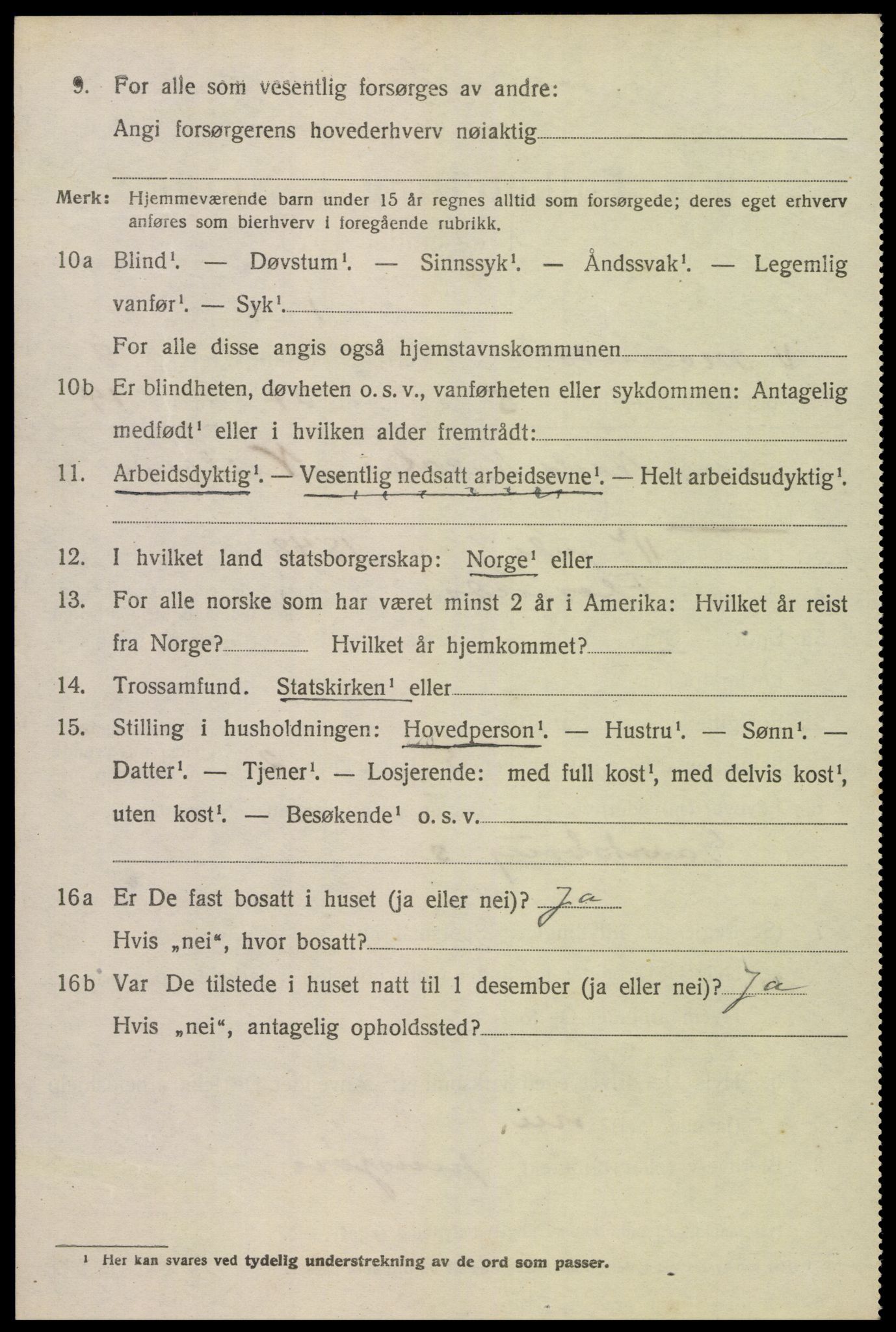 SAK, 1920 census for Vestre Moland, 1920, p. 5240