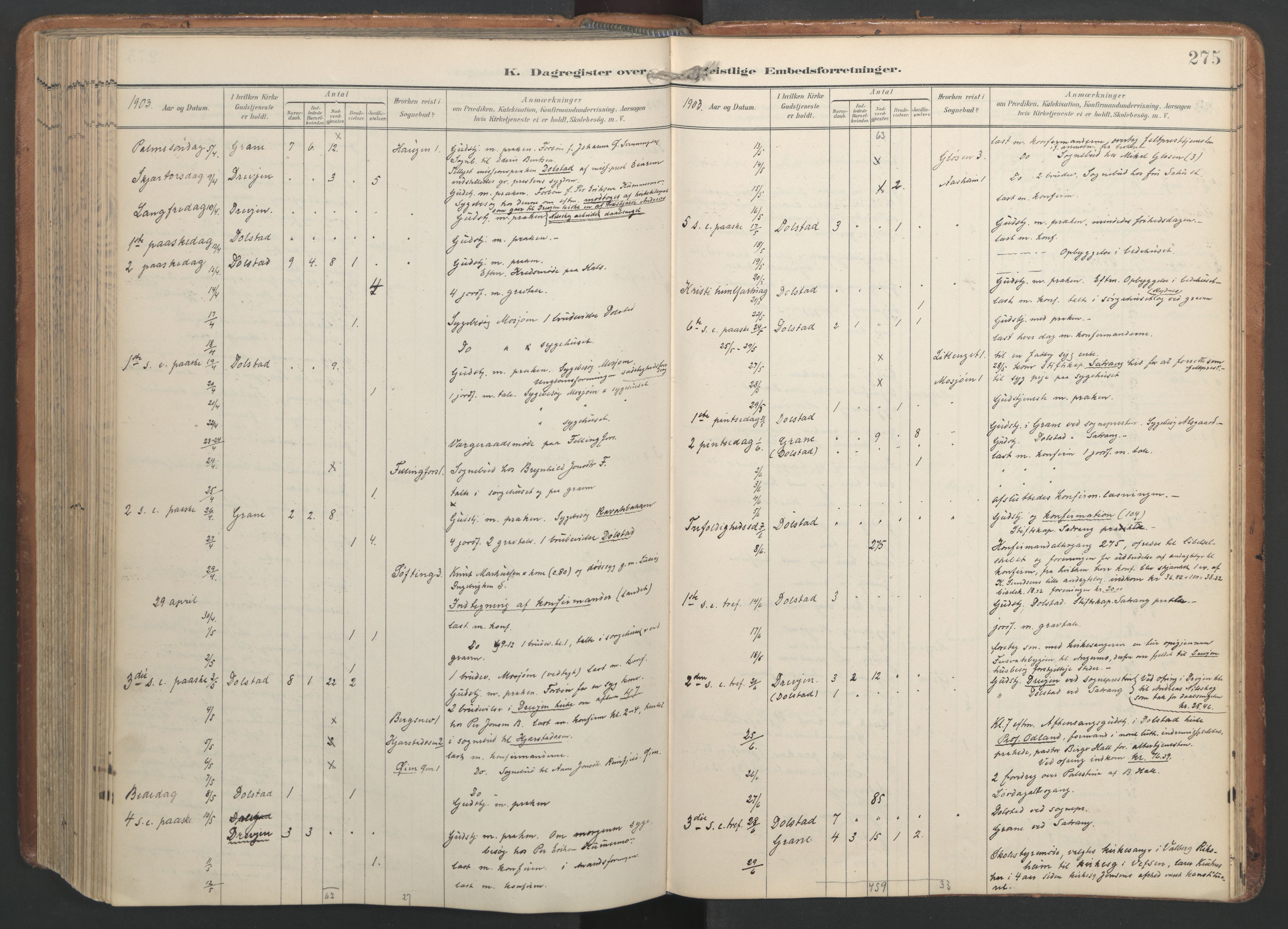 Ministerialprotokoller, klokkerbøker og fødselsregistre - Nordland, AV/SAT-A-1459/820/L0298: Parish register (official) no. 820A19, 1897-1915, p. 275