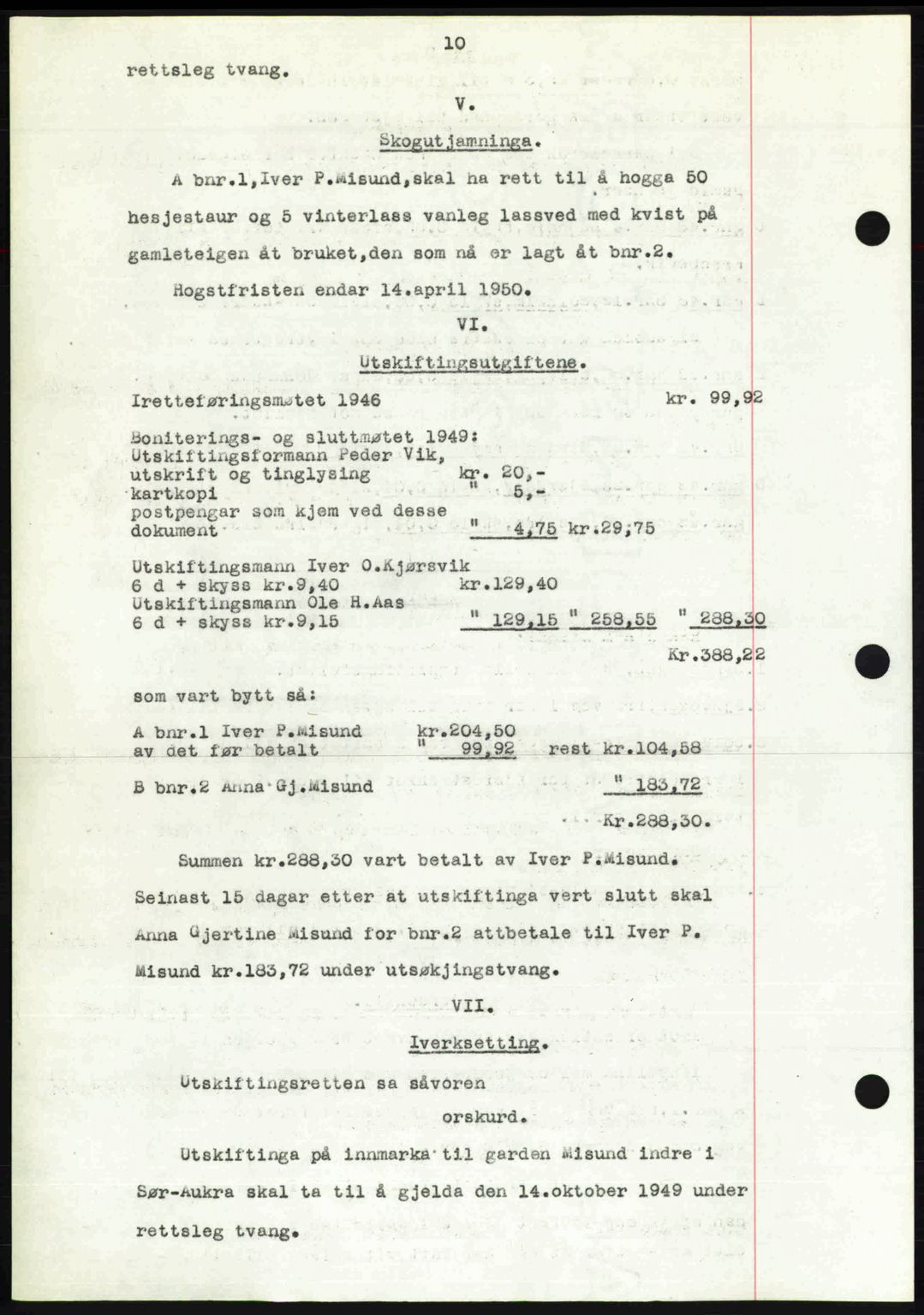 Romsdal sorenskriveri, AV/SAT-A-4149/1/2/2C: Mortgage book no. A32, 1950-1950, Diary no: : 590/1950