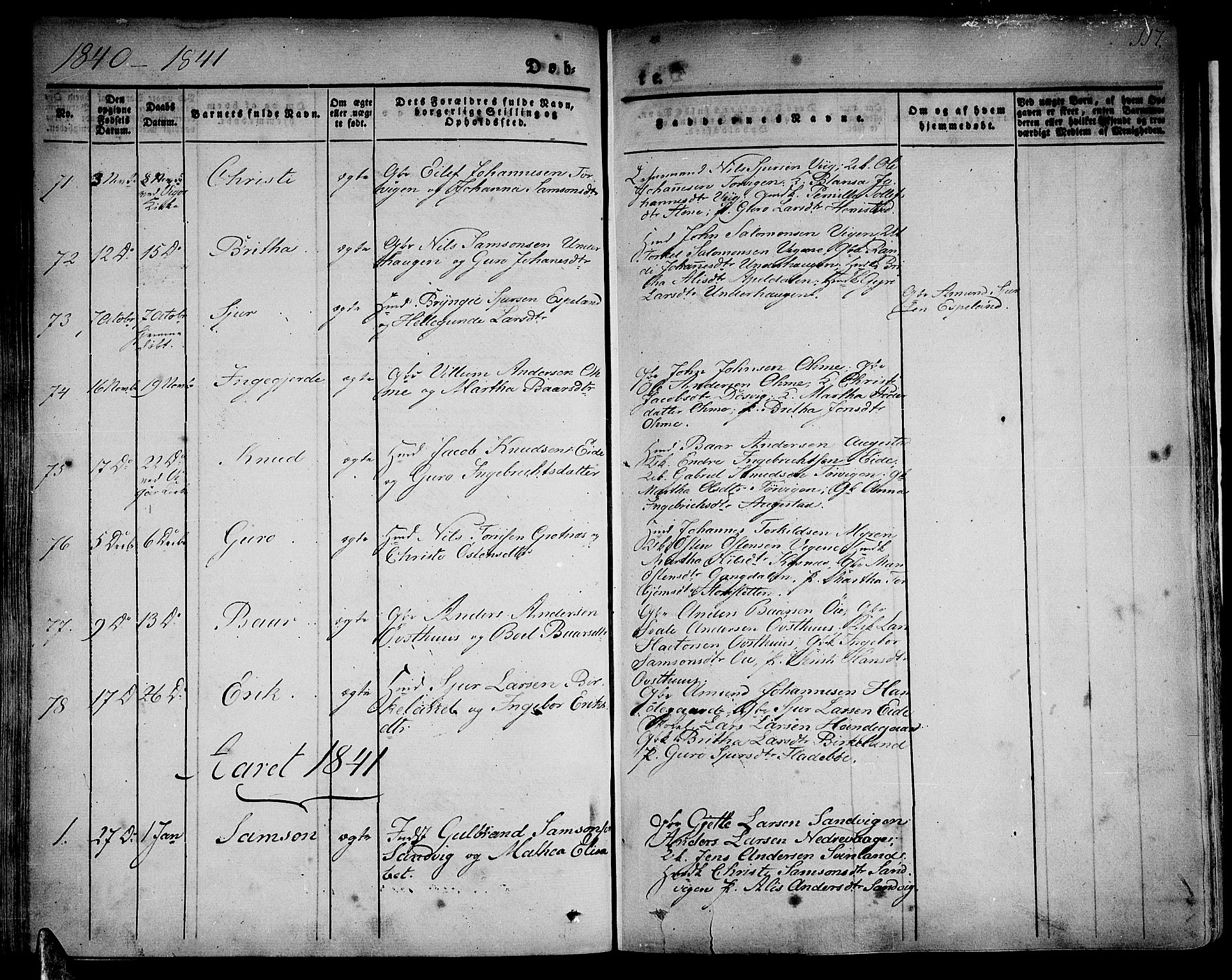 Strandebarm sokneprestembete, AV/SAB-A-78401/H/Haa: Parish register (official) no. A 6, 1826-1843, p. 117