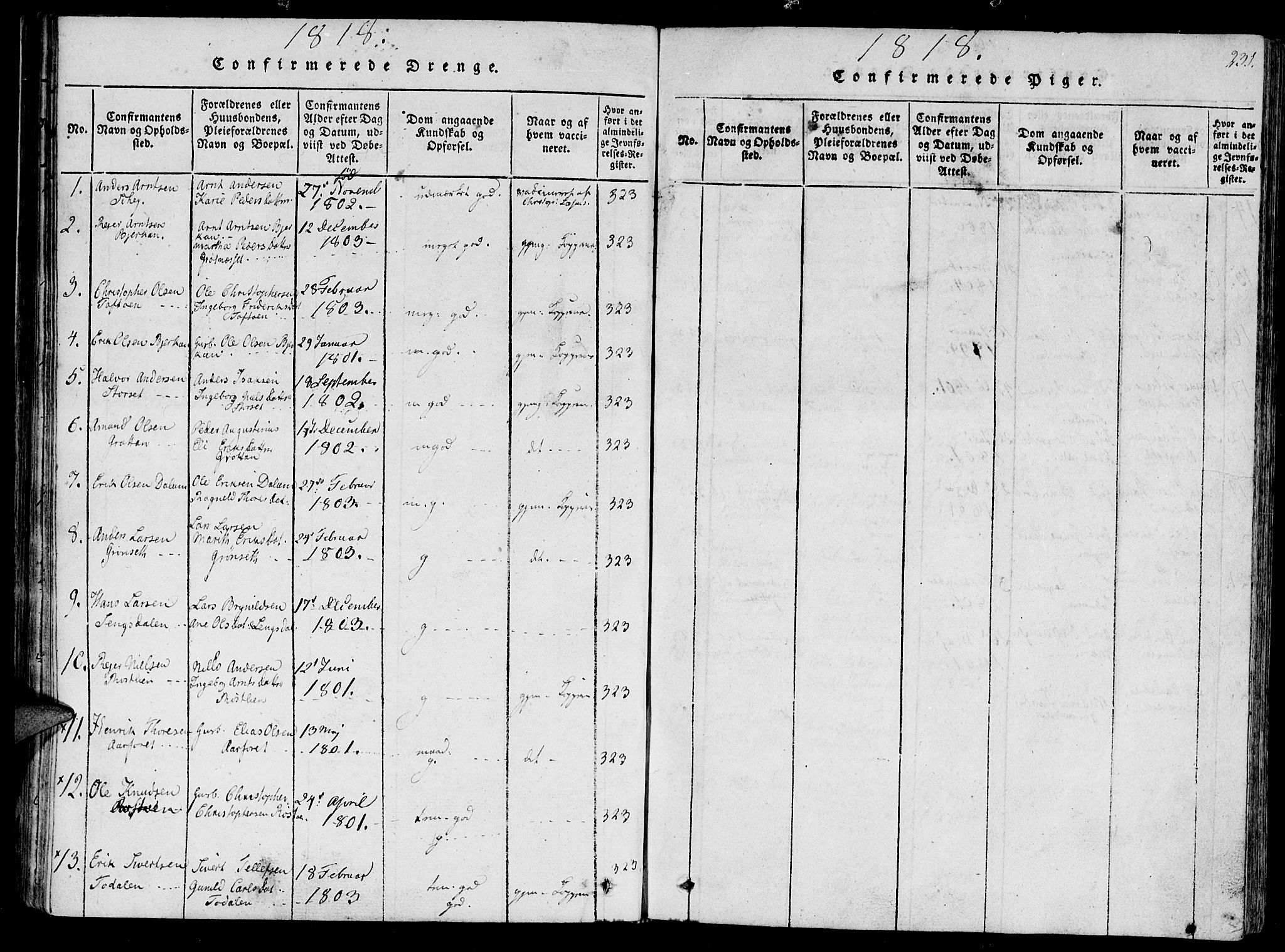 Ministerialprotokoller, klokkerbøker og fødselsregistre - Sør-Trøndelag, SAT/A-1456/630/L0491: Parish register (official) no. 630A04, 1818-1830, p. 231