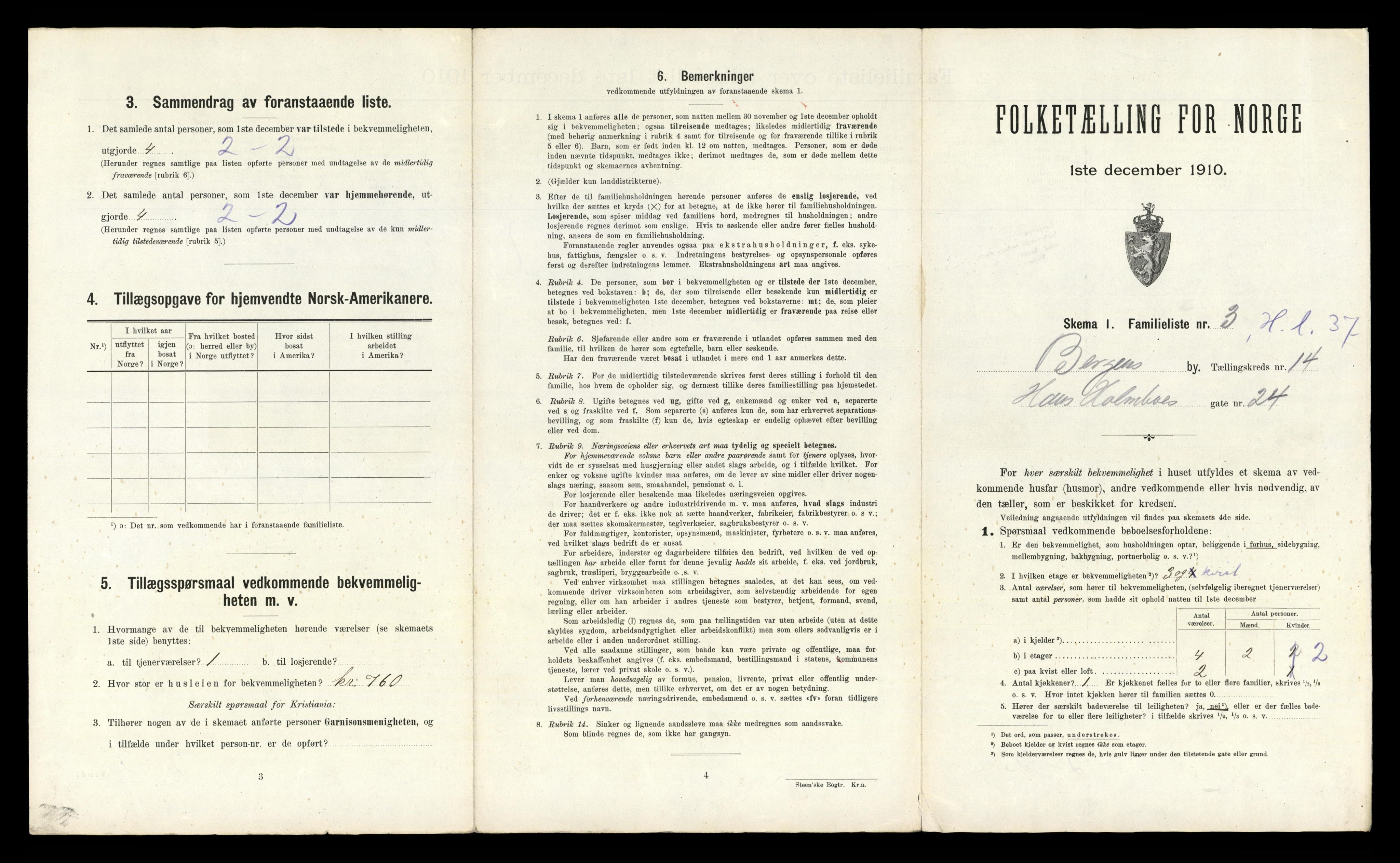 RA, 1910 census for Bergen, 1910, p. 4777