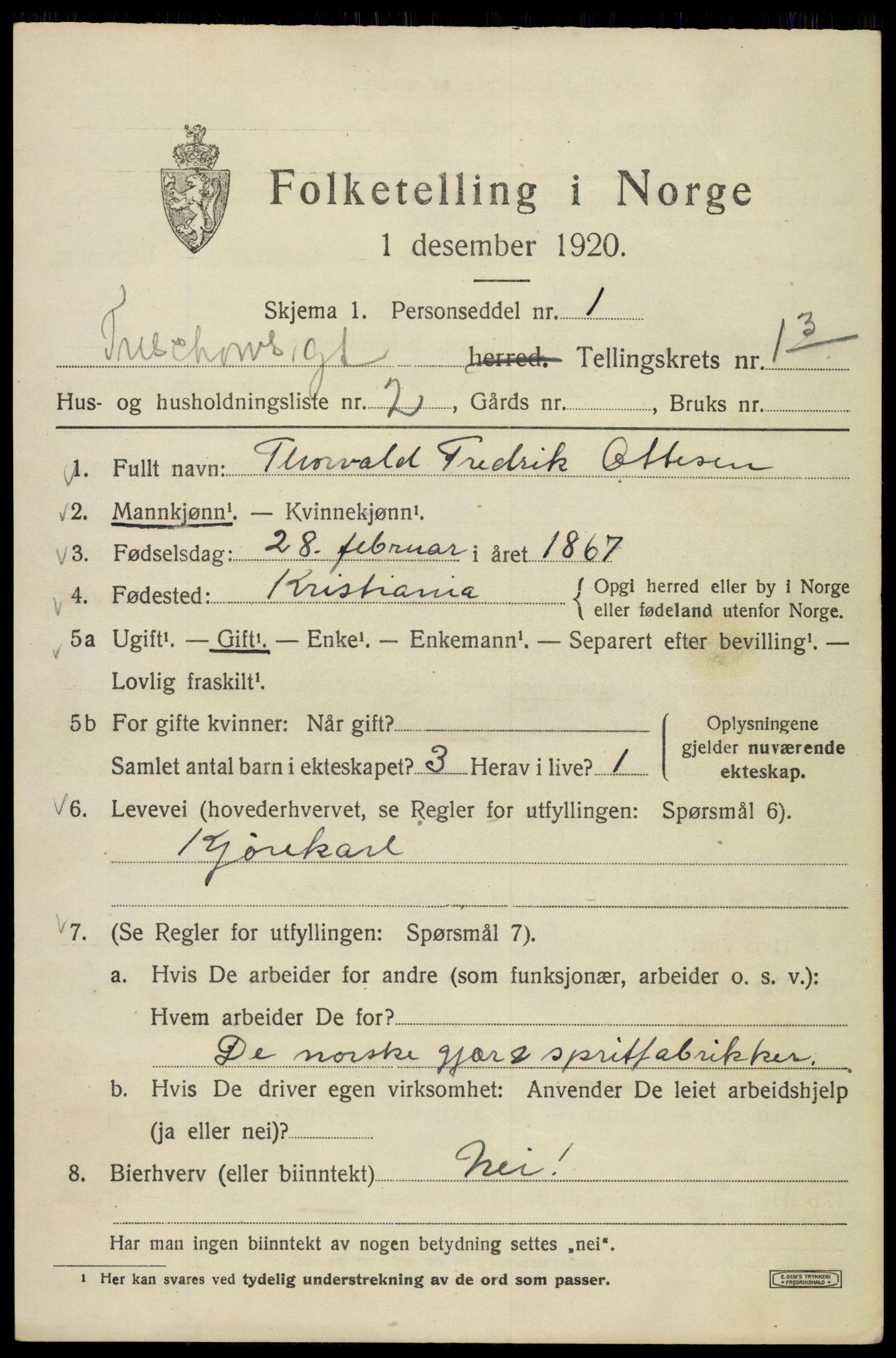 SAO, 1920 census for Kristiania, 1920, p. 596933