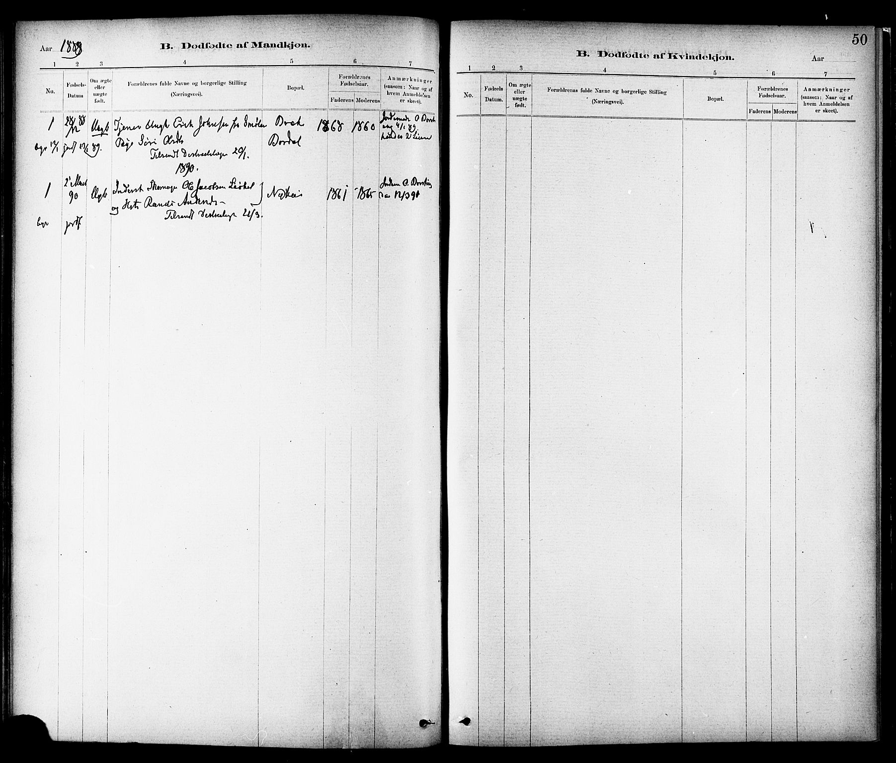 Ministerialprotokoller, klokkerbøker og fødselsregistre - Sør-Trøndelag, SAT/A-1456/689/L1040: Parish register (official) no. 689A05, 1878-1890, p. 50