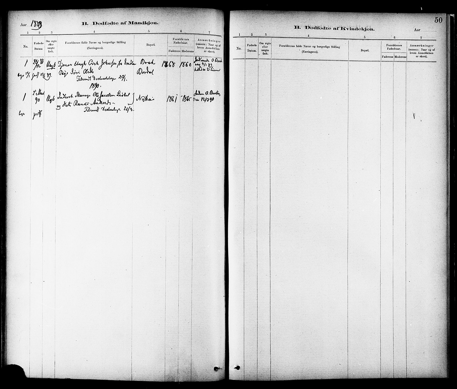 Ministerialprotokoller, klokkerbøker og fødselsregistre - Sør-Trøndelag, AV/SAT-A-1456/689/L1040: Parish register (official) no. 689A05, 1878-1890, p. 50