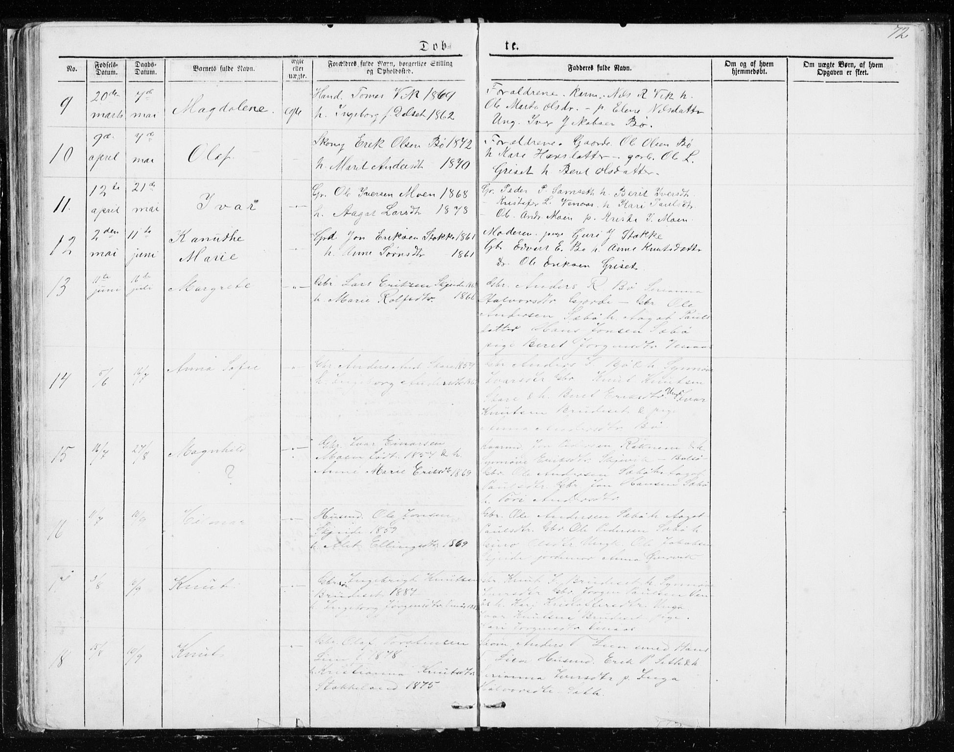 Ministerialprotokoller, klokkerbøker og fødselsregistre - Møre og Romsdal, AV/SAT-A-1454/543/L0564: Parish register (copy) no. 543C02, 1867-1915, p. 72