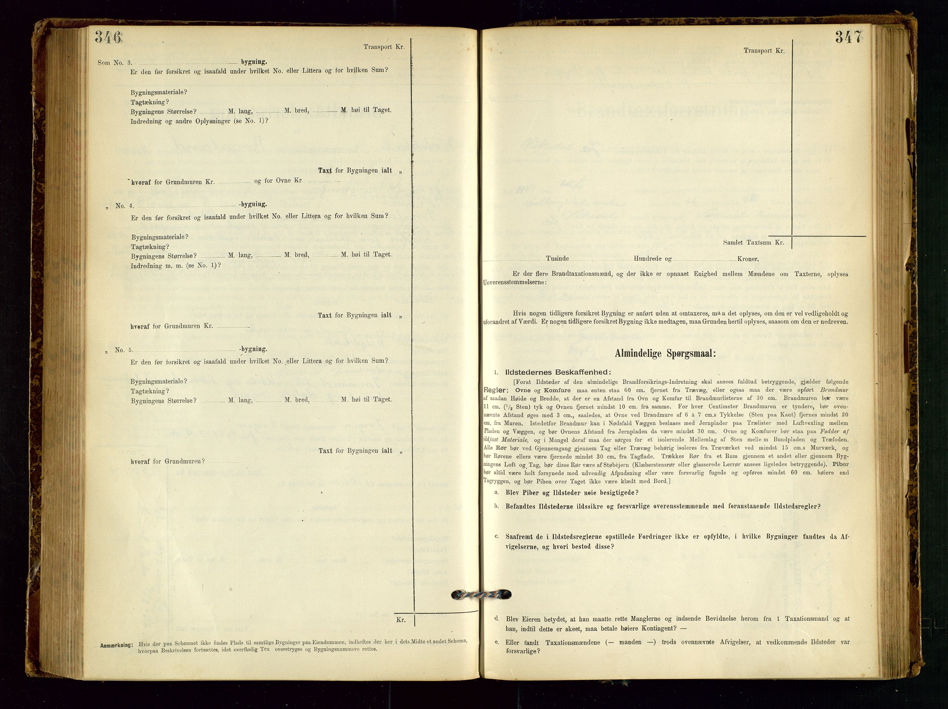 Vikedal lensmannskontor, AV/SAST-A-100179/Gob/L0004: Branntakstprotokoll, 1894-1952, p. 346-347