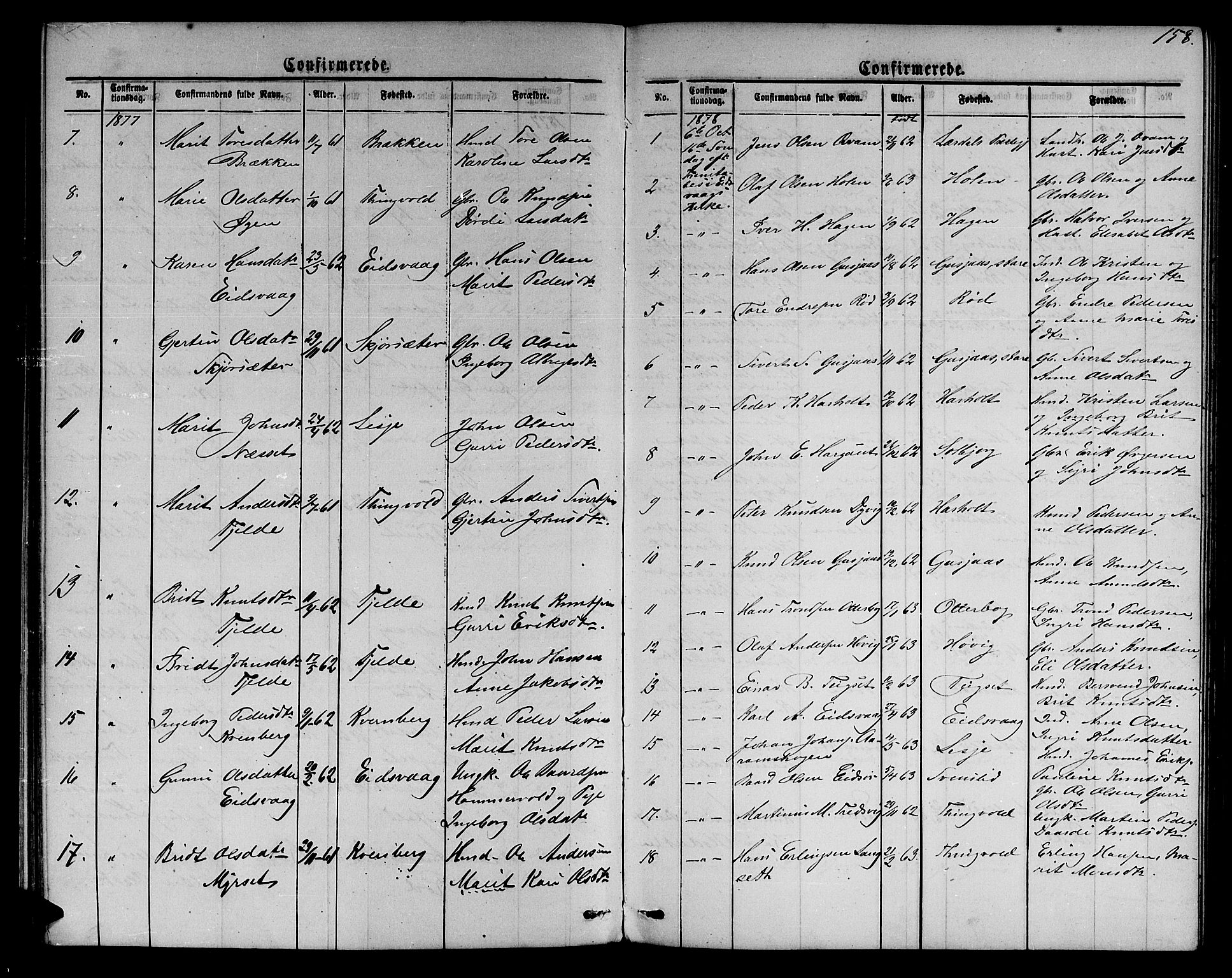 Ministerialprotokoller, klokkerbøker og fødselsregistre - Møre og Romsdal, SAT/A-1454/551/L0630: Parish register (copy) no. 551C02, 1867-1885, p. 158