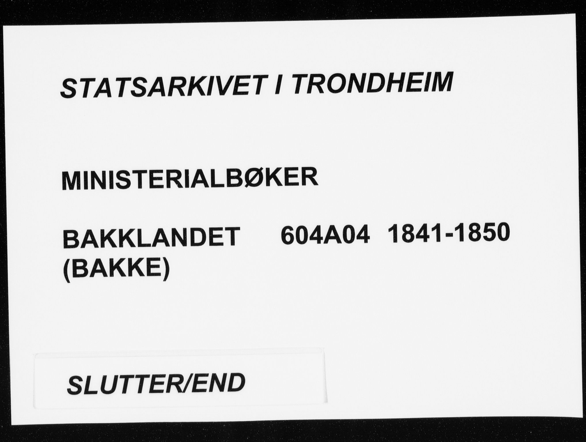 Ministerialprotokoller, klokkerbøker og fødselsregistre - Sør-Trøndelag, AV/SAT-A-1456/604/L0183: Parish register (official) no. 604A04, 1841-1850