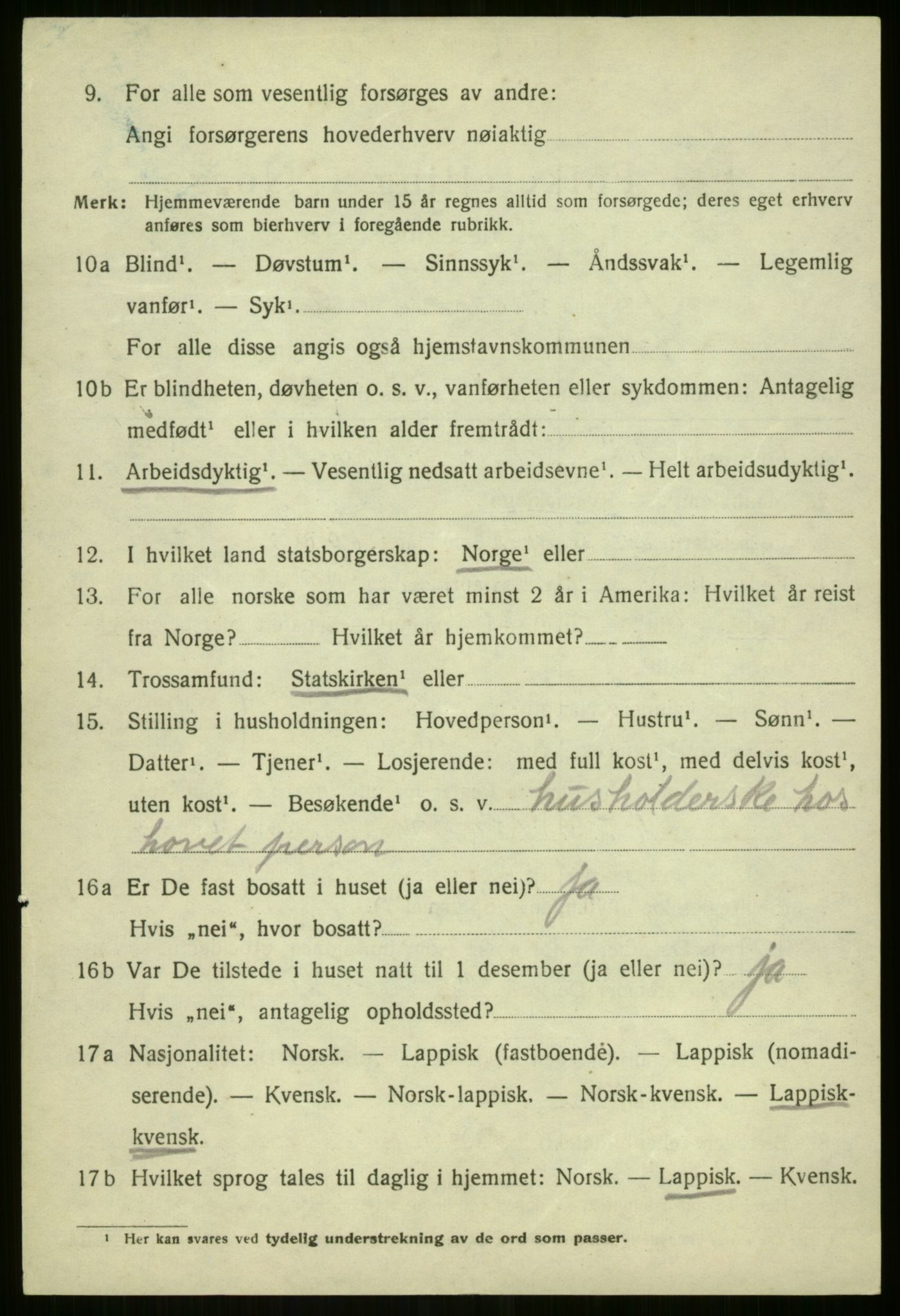 SATØ, 1920 census for Lyngen, 1920, p. 4002
