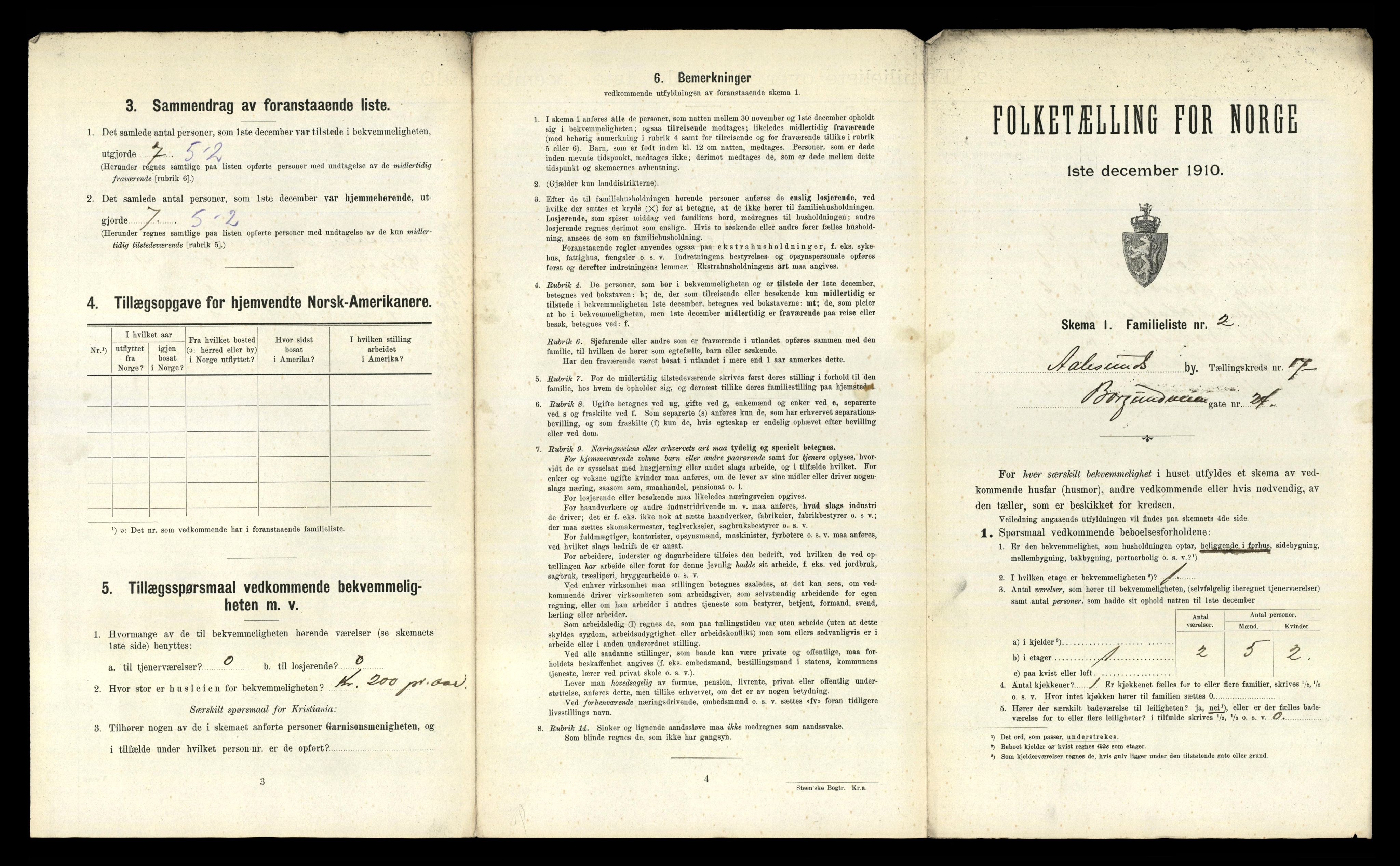 RA, 1910 census for Ålesund, 1910, p. 6549