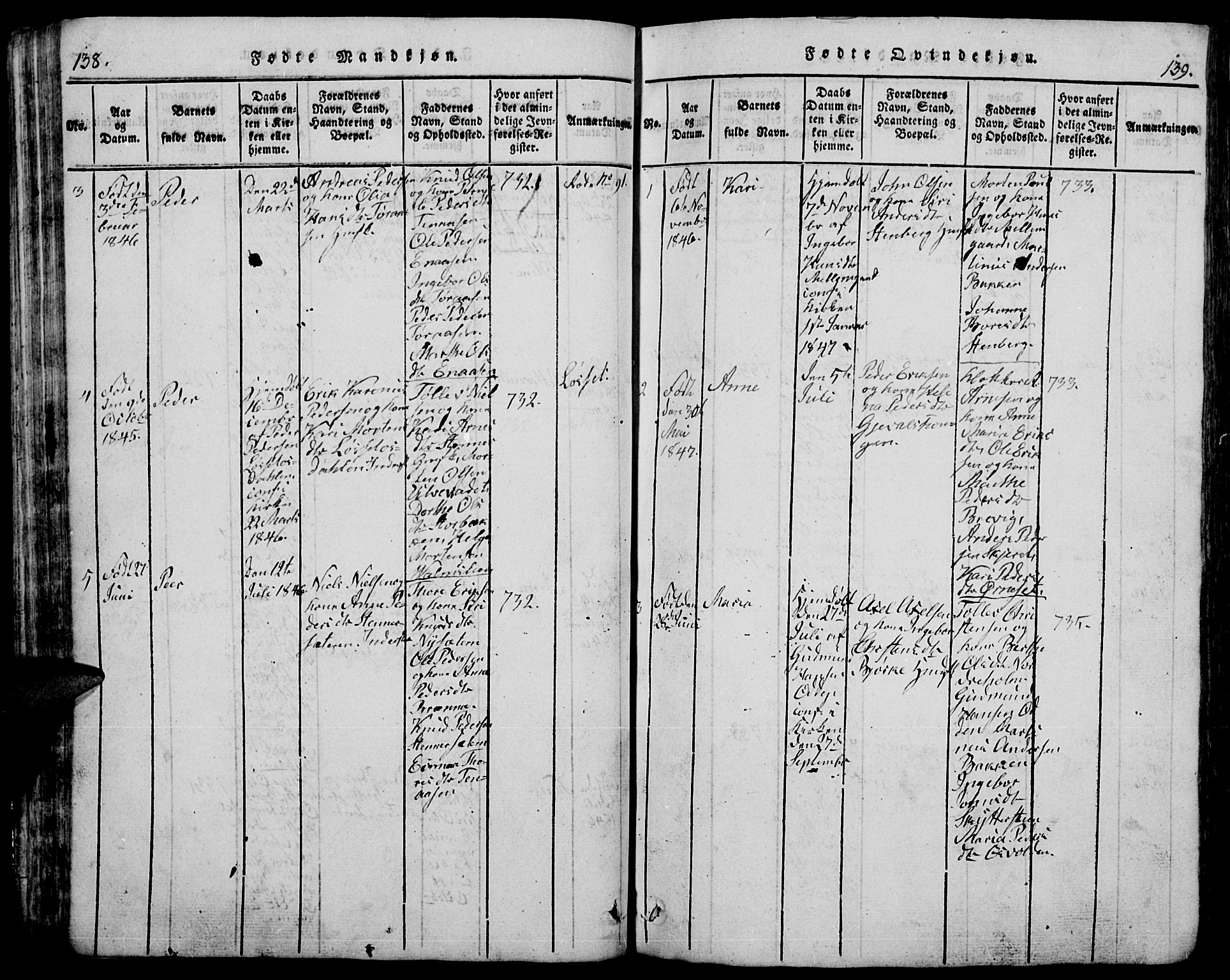 Trysil prestekontor, AV/SAH-PREST-046/H/Ha/Hab/L0005: Parish register (copy) no. 5, 1814-1877, p. 138-139