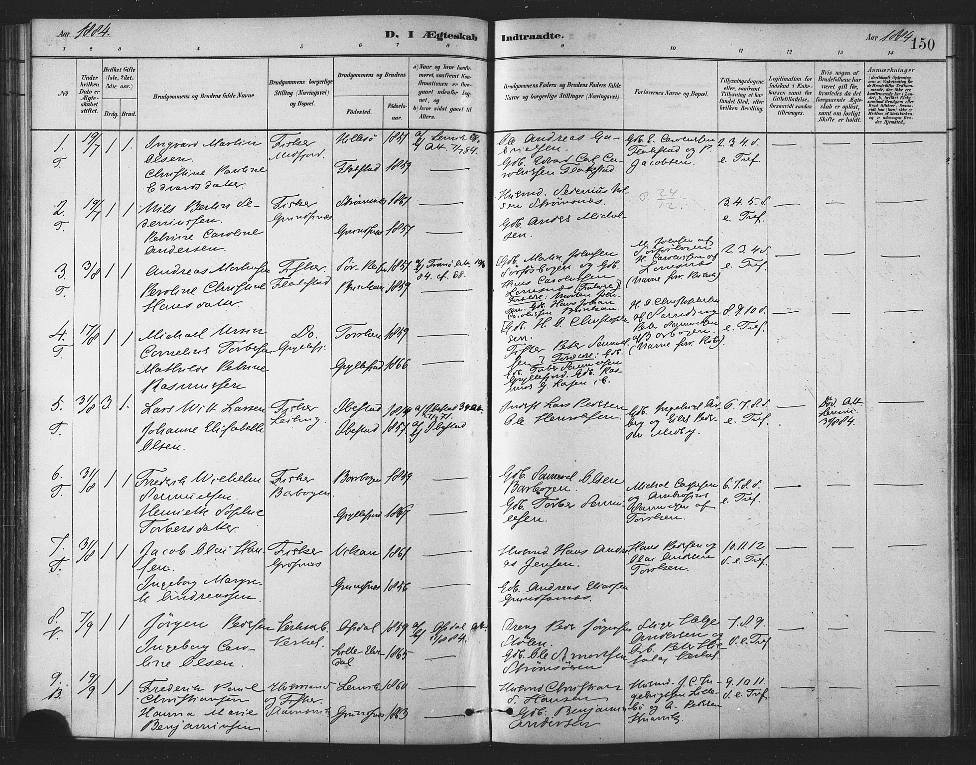 Berg sokneprestkontor, SATØ/S-1318/G/Ga/Gaa/L0004kirke: Parish register (official) no. 4, 1880-1894, p. 150