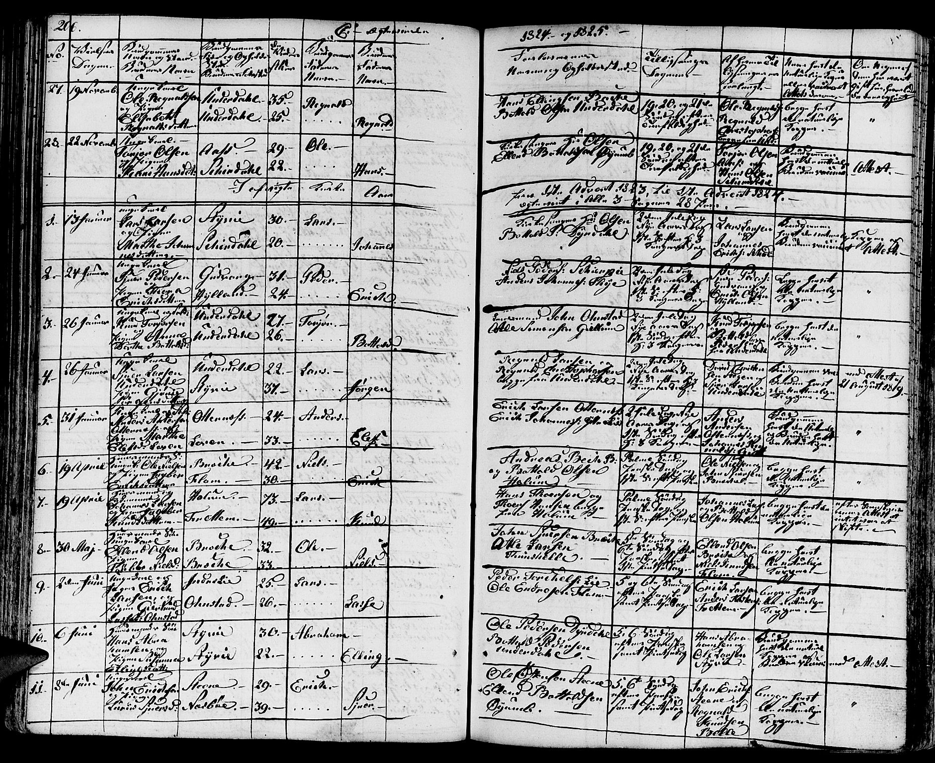 Aurland sokneprestembete, SAB/A-99937/H/Ha/Haa/L0006: Parish register (official) no. A 6, 1821-1859, p. 206