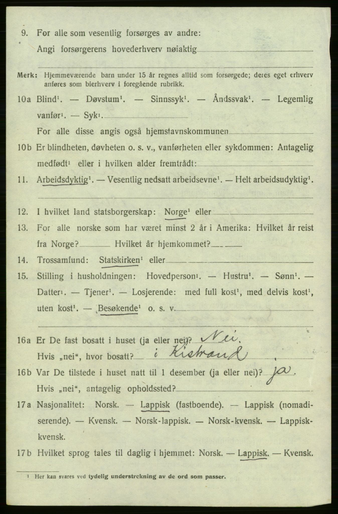 SATØ, 1920 census for Kjelvik, 1920, p. 1710