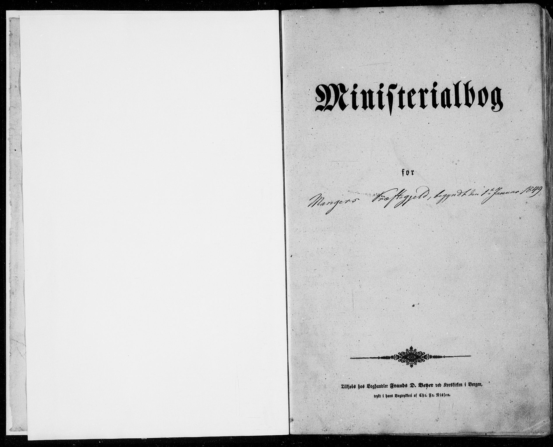 Manger sokneprestembete, SAB/A-76801/H/Haa: Parish register (official) no. A 6, 1849-1859