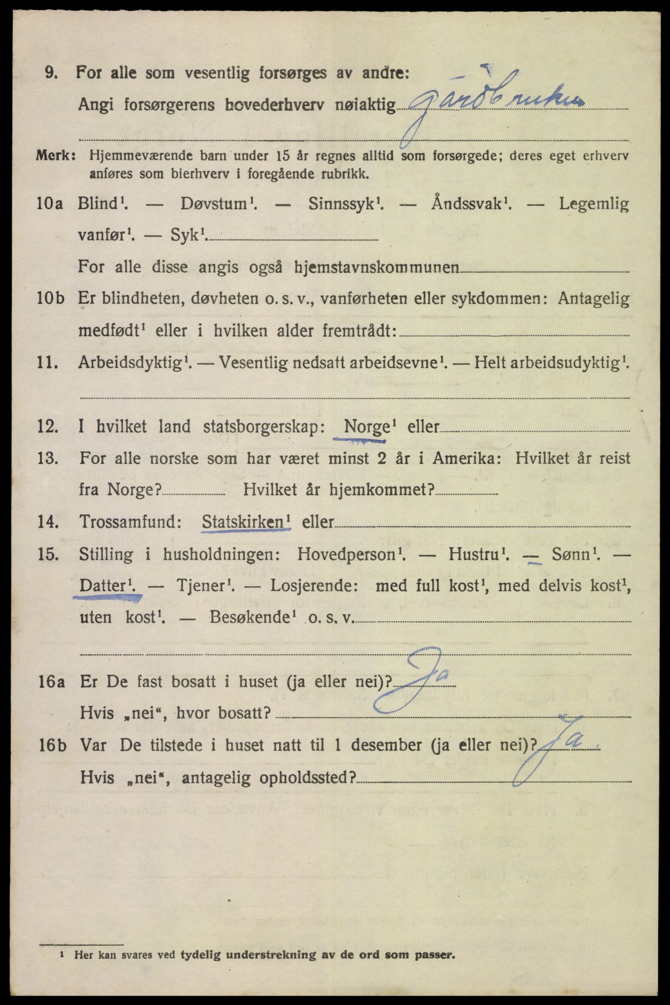 SAK, 1920 census for Spind, 1920, p. 2170