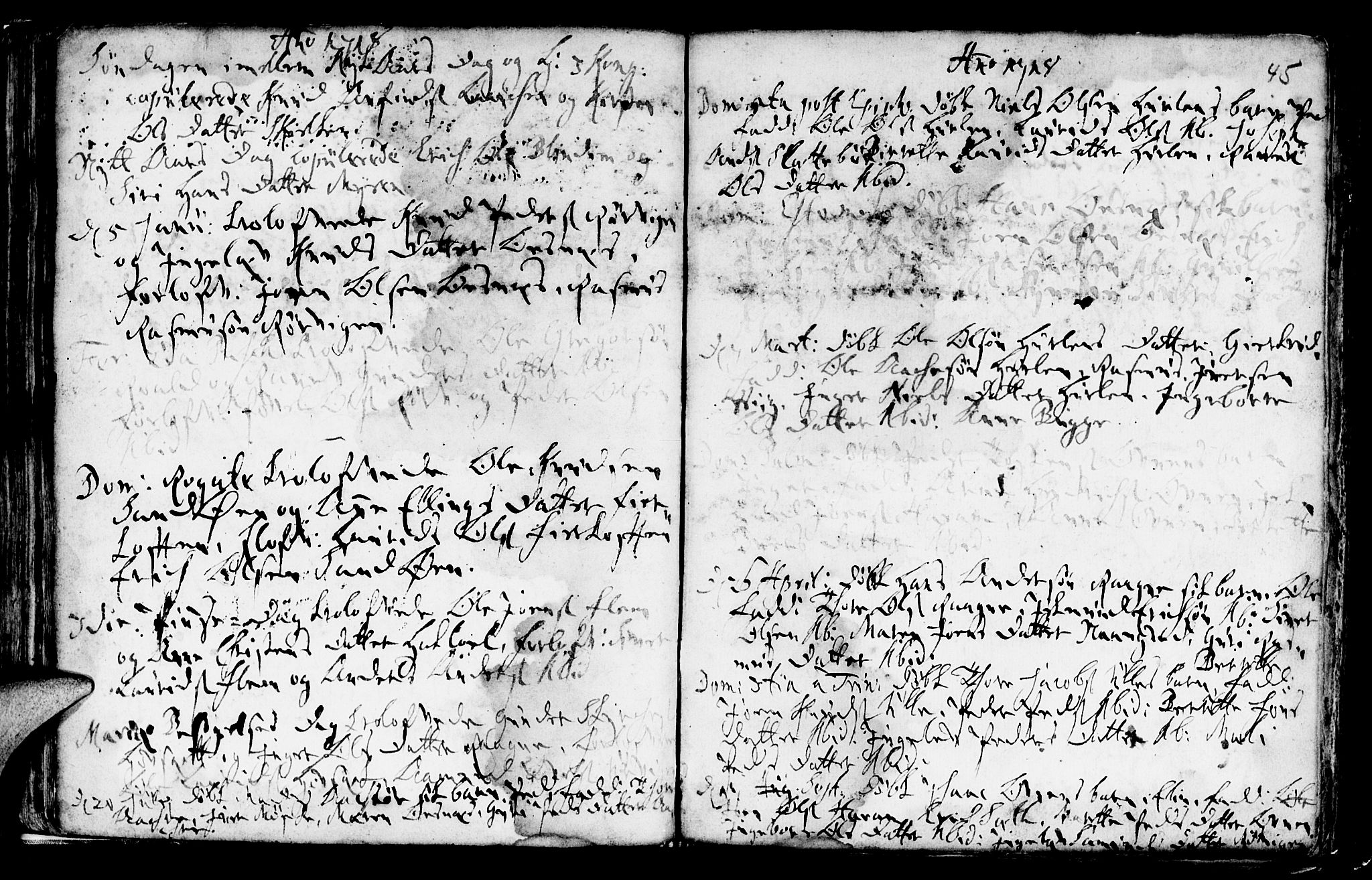 Ministerialprotokoller, klokkerbøker og fødselsregistre - Møre og Romsdal, SAT/A-1454/536/L0491: Parish register (official) no. 536A01 /1, 1689-1737, p. 45