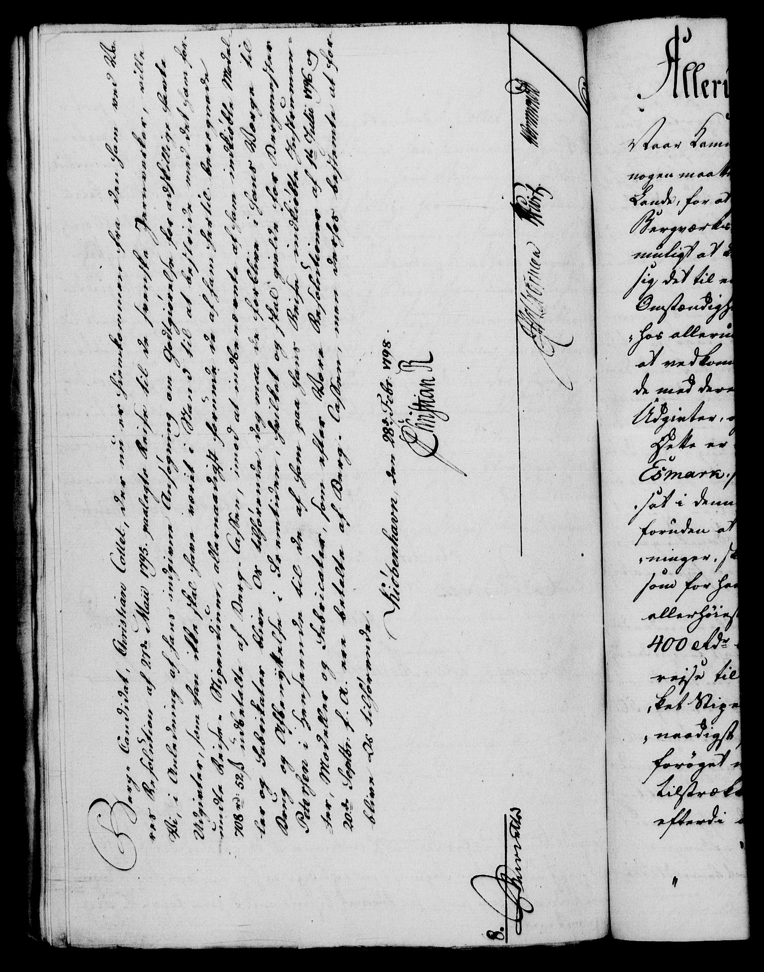 Rentekammeret, Renteskriverkontorene, AV/RA-EA-3115/M/Mf/Mfb/L0003: Relasjons- og resolusjonsprotokoll med register (merket RK 54.9), 1796-1798