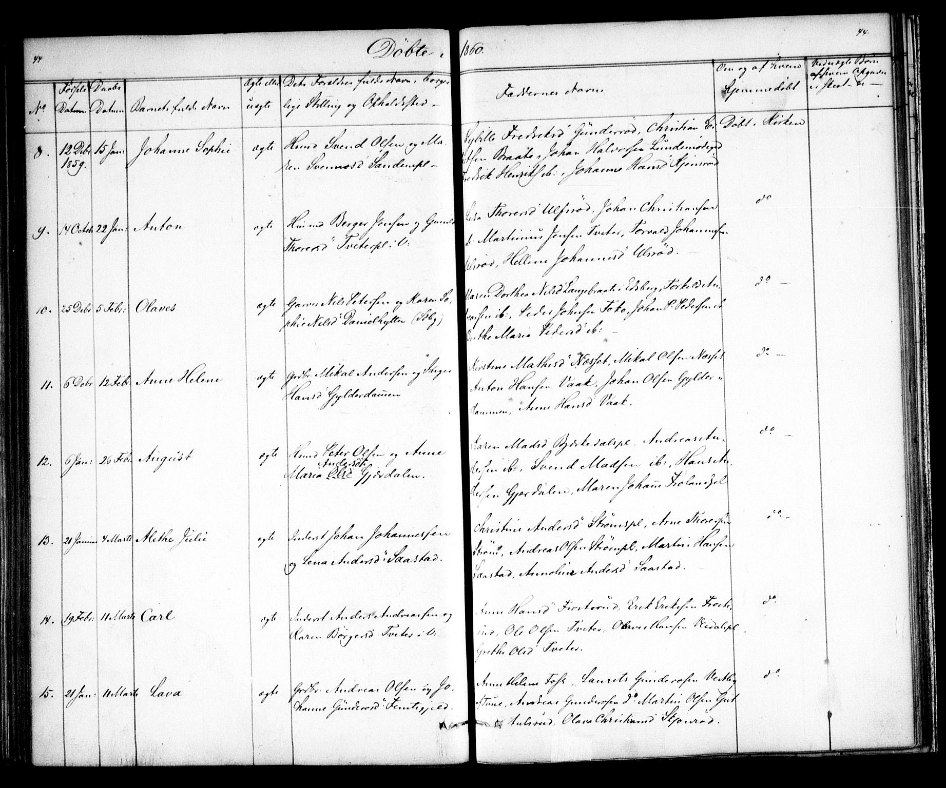 Våler prestekontor Kirkebøker, AV/SAO-A-11083/F/Fa/L0007: Parish register (official) no. I 7, 1856-1861, p. 44