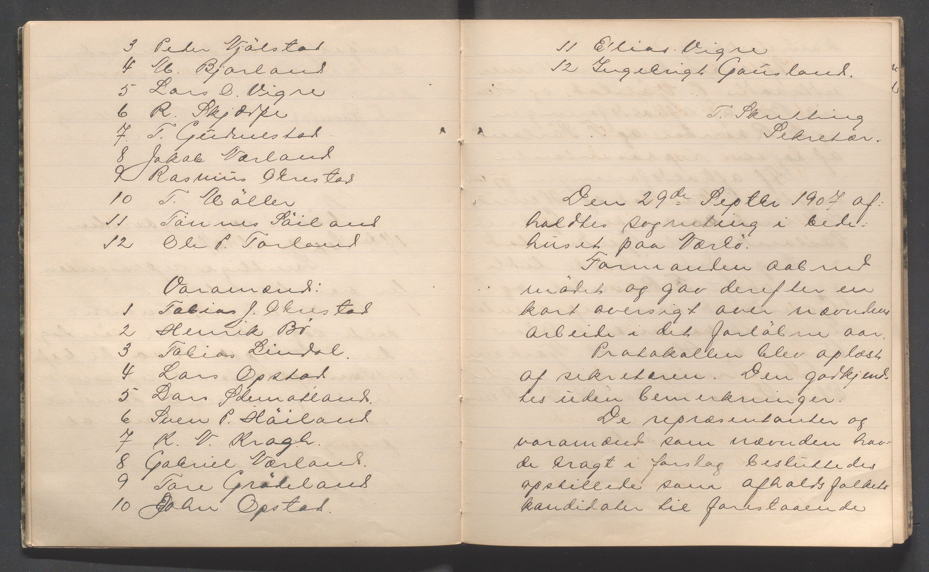 Hå kommune - PA 014 Afholdsfolkets soknenemnd for Nærbø, IKAR/K-102221/A/L0001: Møtebok, 1906-1912, p. 16