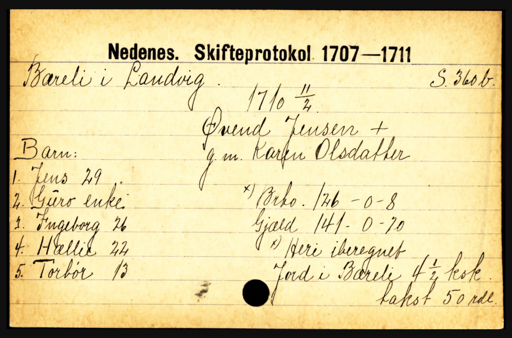 Nedenes sorenskriveri før 1824, AV/SAK-1221-0007/H, p. 4671