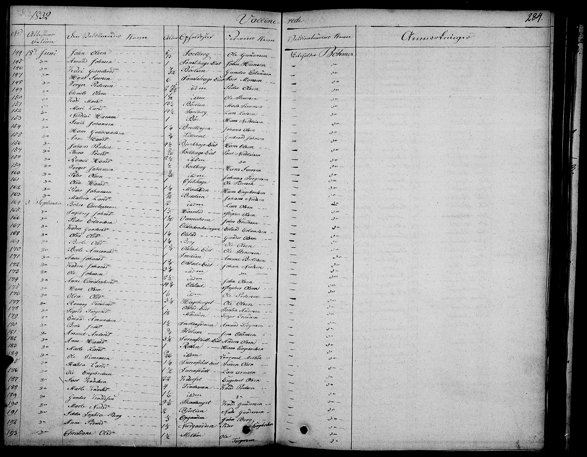 Gausdal prestekontor, AV/SAH-PREST-090/H/Ha/Haa/L0006: Parish register (official) no. 6, 1830-1839, p. 284