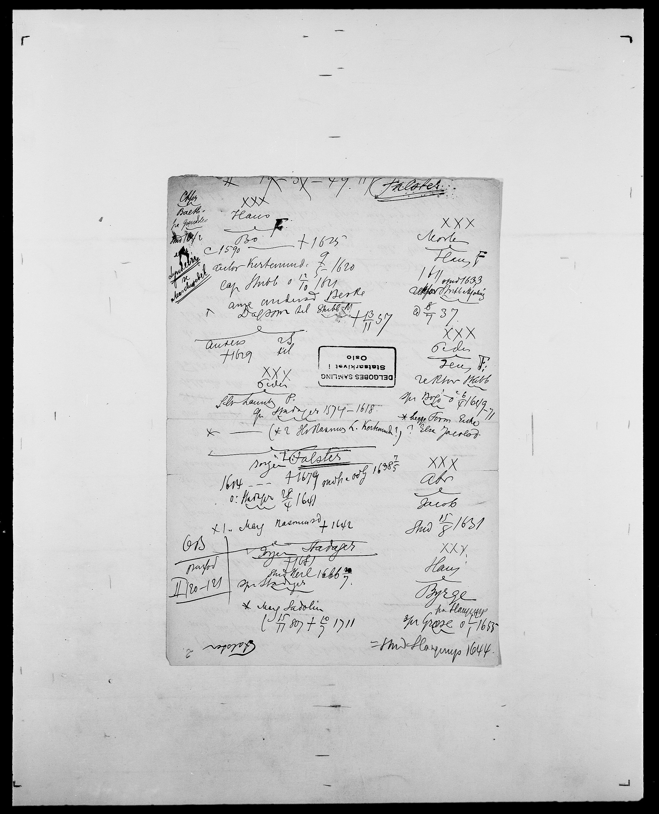 Delgobe, Charles Antoine - samling, AV/SAO-PAO-0038/D/Da/L0011: Fahlander - Flood, Flod, p. 158