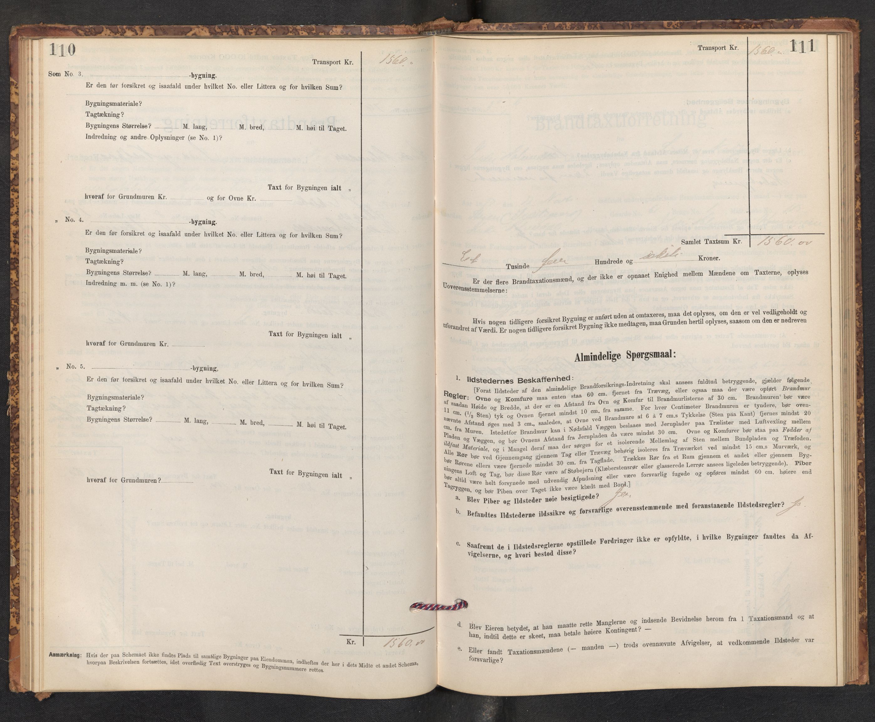 Lensmannen i Gaular, SAB/A-27601/0012/L0005: Branntakstprotokoll, skjematakst, 1895-1917, p. 110-111