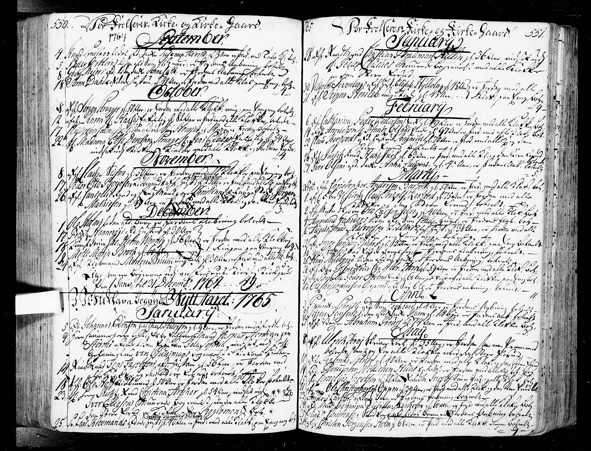 Oslo domkirke Kirkebøker, SAO/A-10752/F/Fa/L0004: Parish register (official) no. 4, 1743-1786, p. 550-551